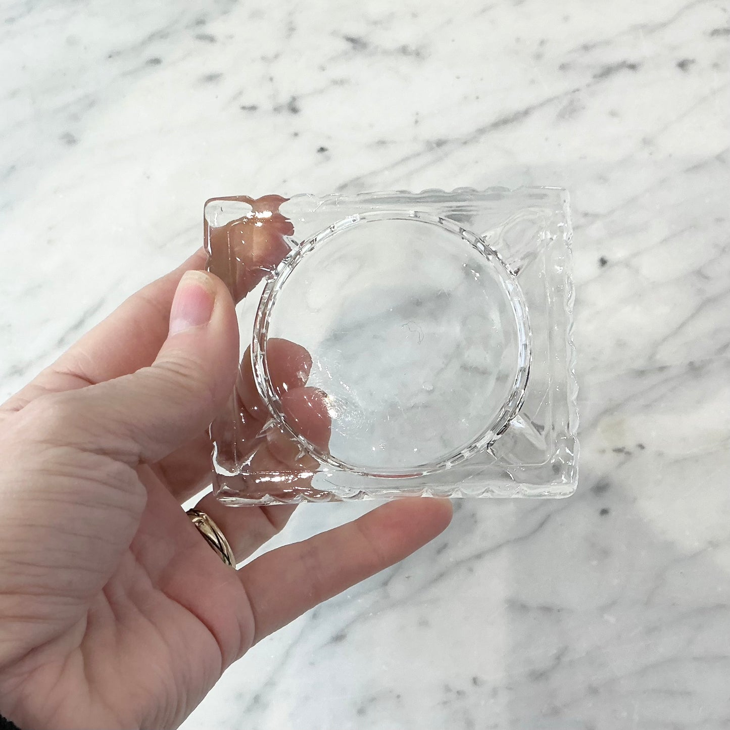 Pretty Vintage Glass Ashtray