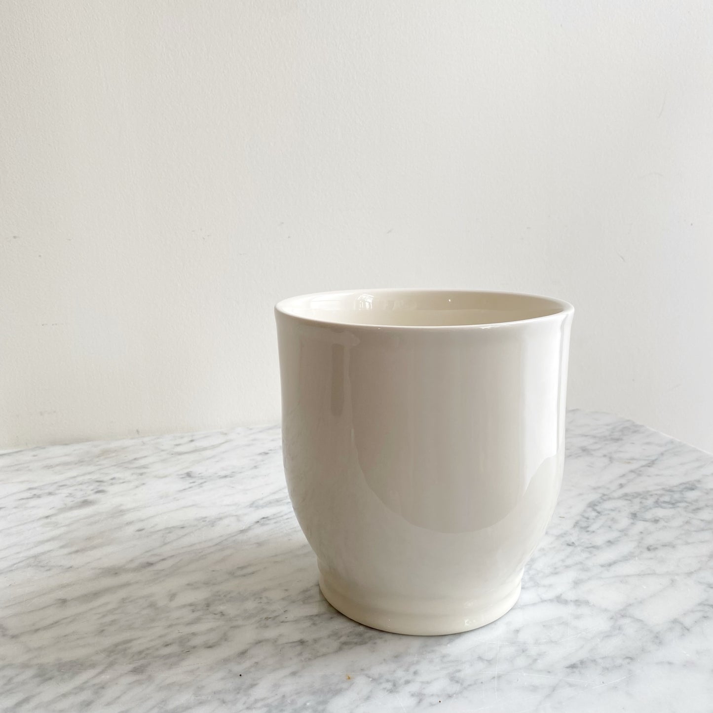 Found Elegant White Ceramic Planter
