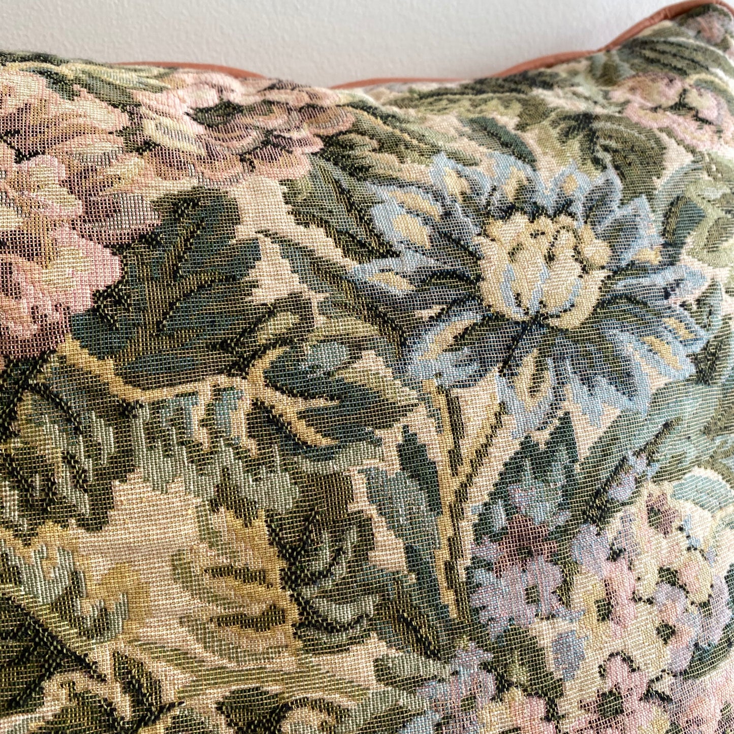 Vintage Floral Tapestry Pillow
