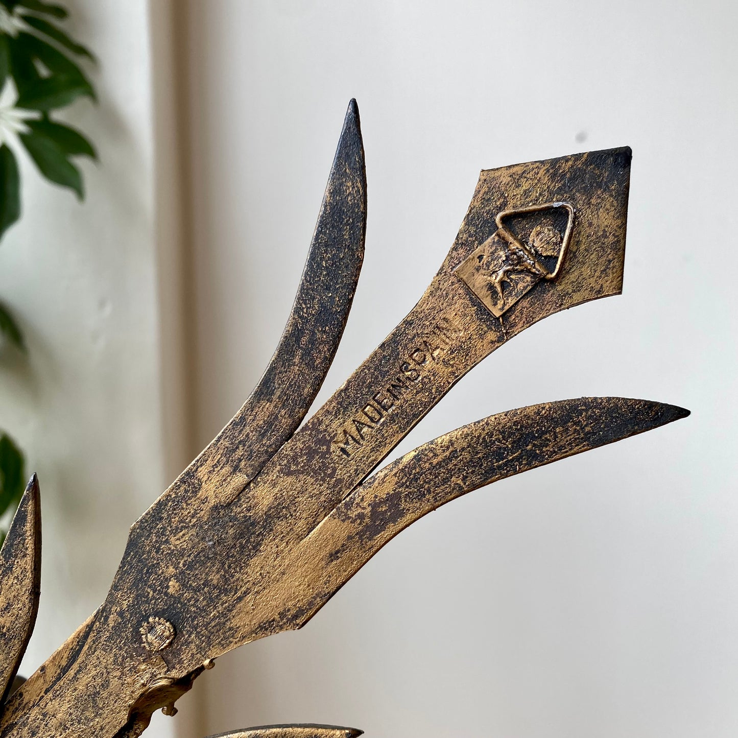 Vintage Spanish Iron Candle Wall Sconce