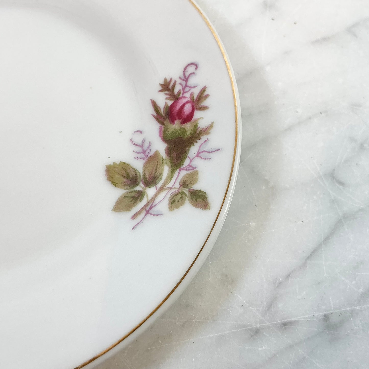 Small Vintage Rose Dishes, Choose Size