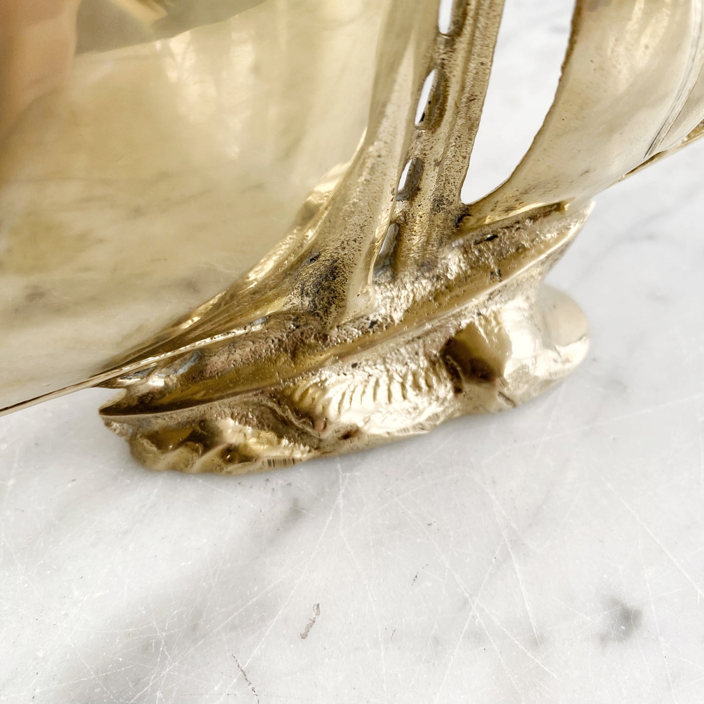Vintage Brass Ship, 4"