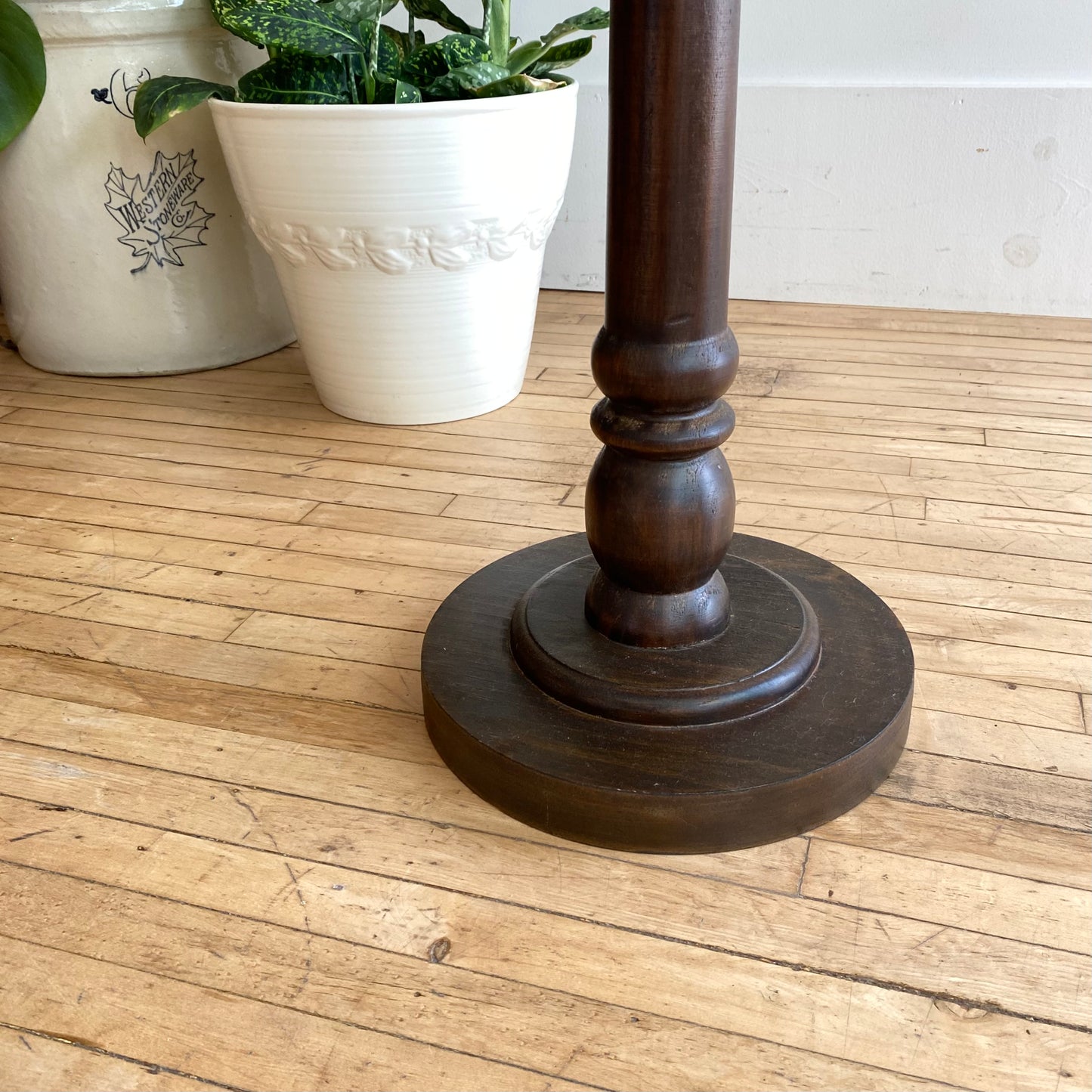 Found Wooden Plant Stand / Drink Table