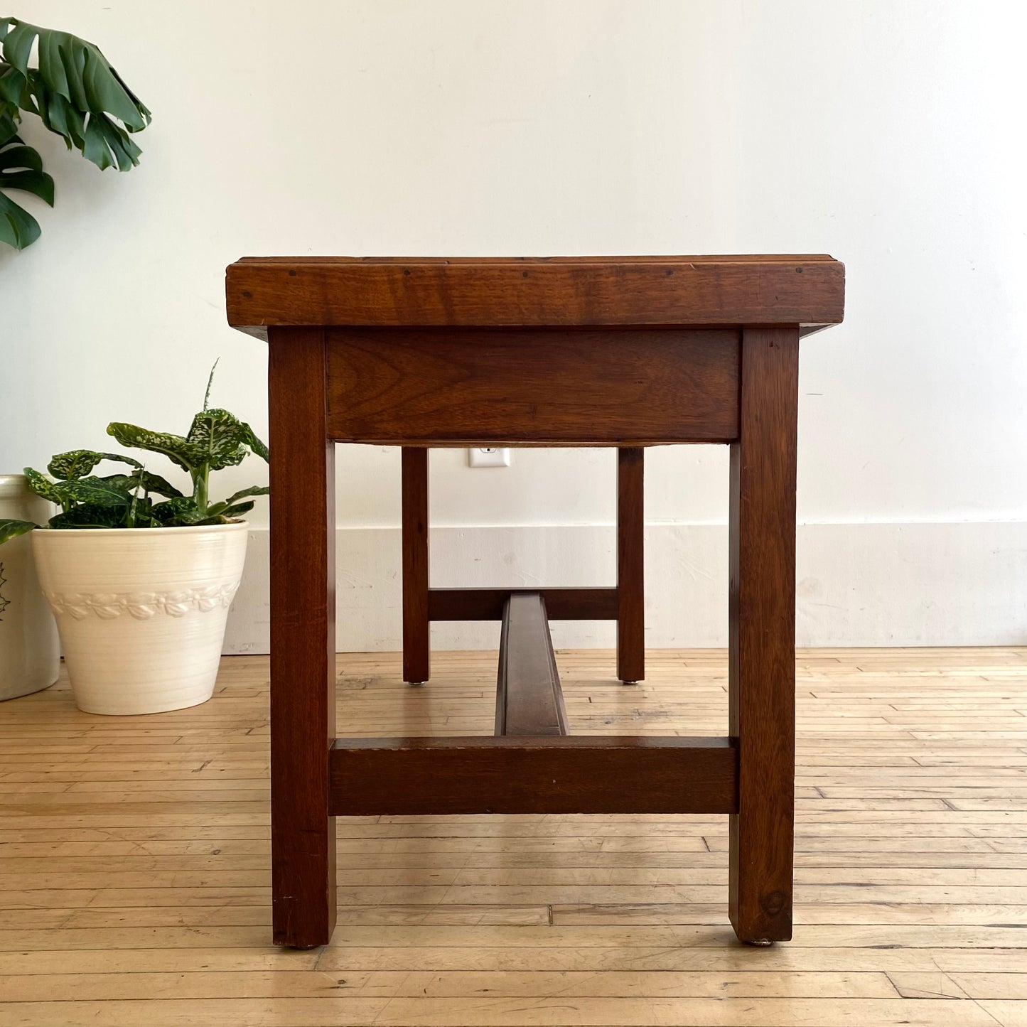 Vintage Solid Wood Flip-top Bench