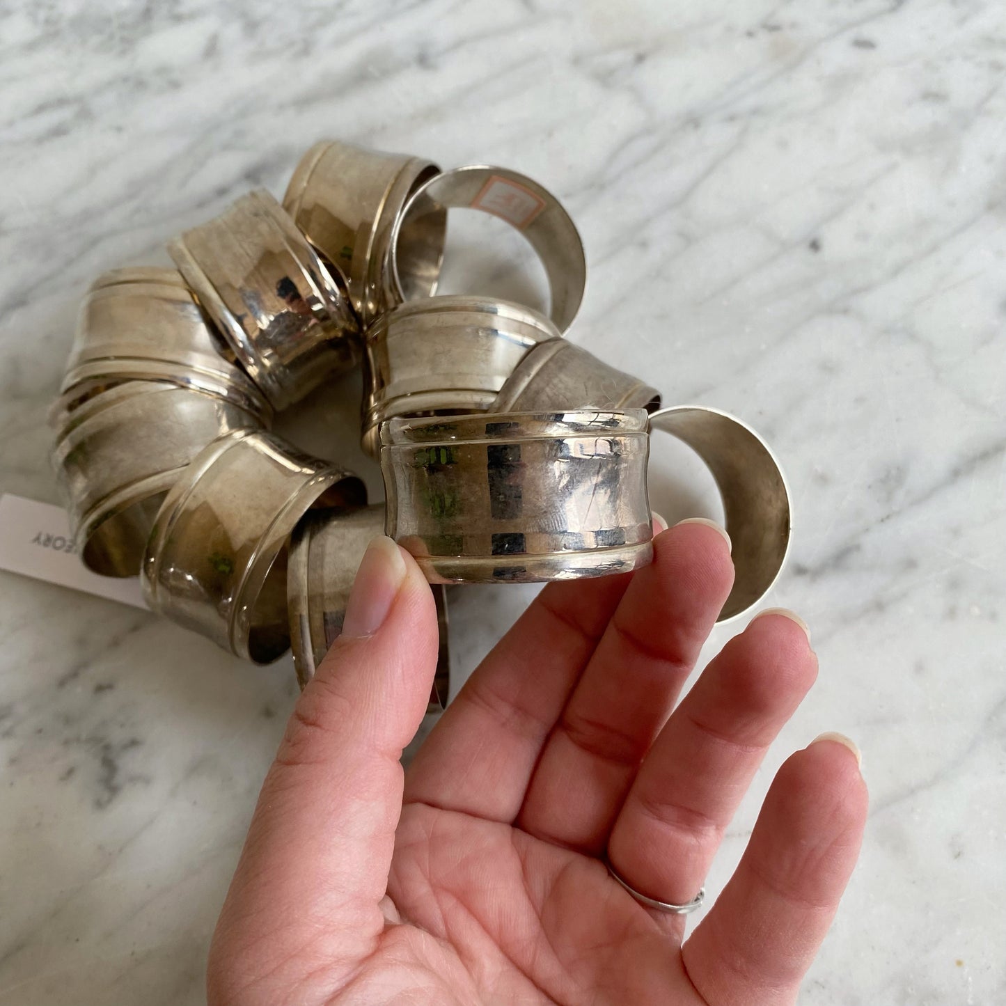 S/10 (+ bonus) Vintage Silver Napkin Rings