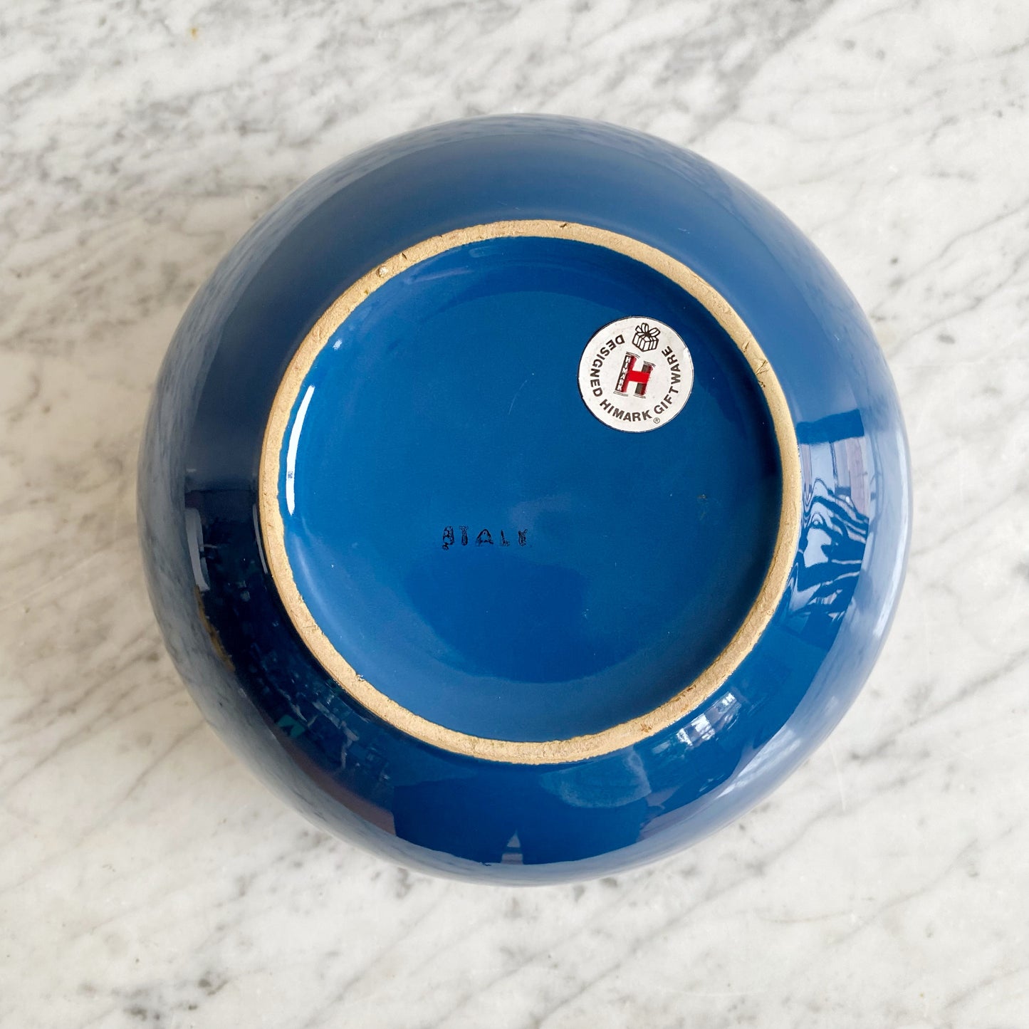 Vintage Blue Ceramic Planter, Italy