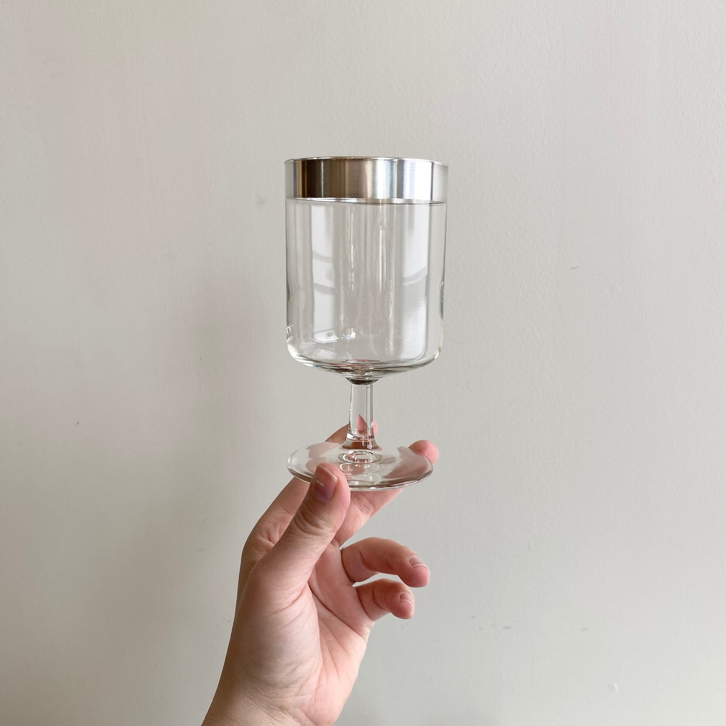 S/4 Large Vintage Silver Rimmed Glasses