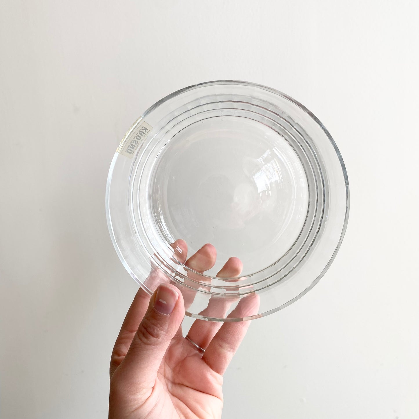 Vintage Ripple Glass Bowl, Poland