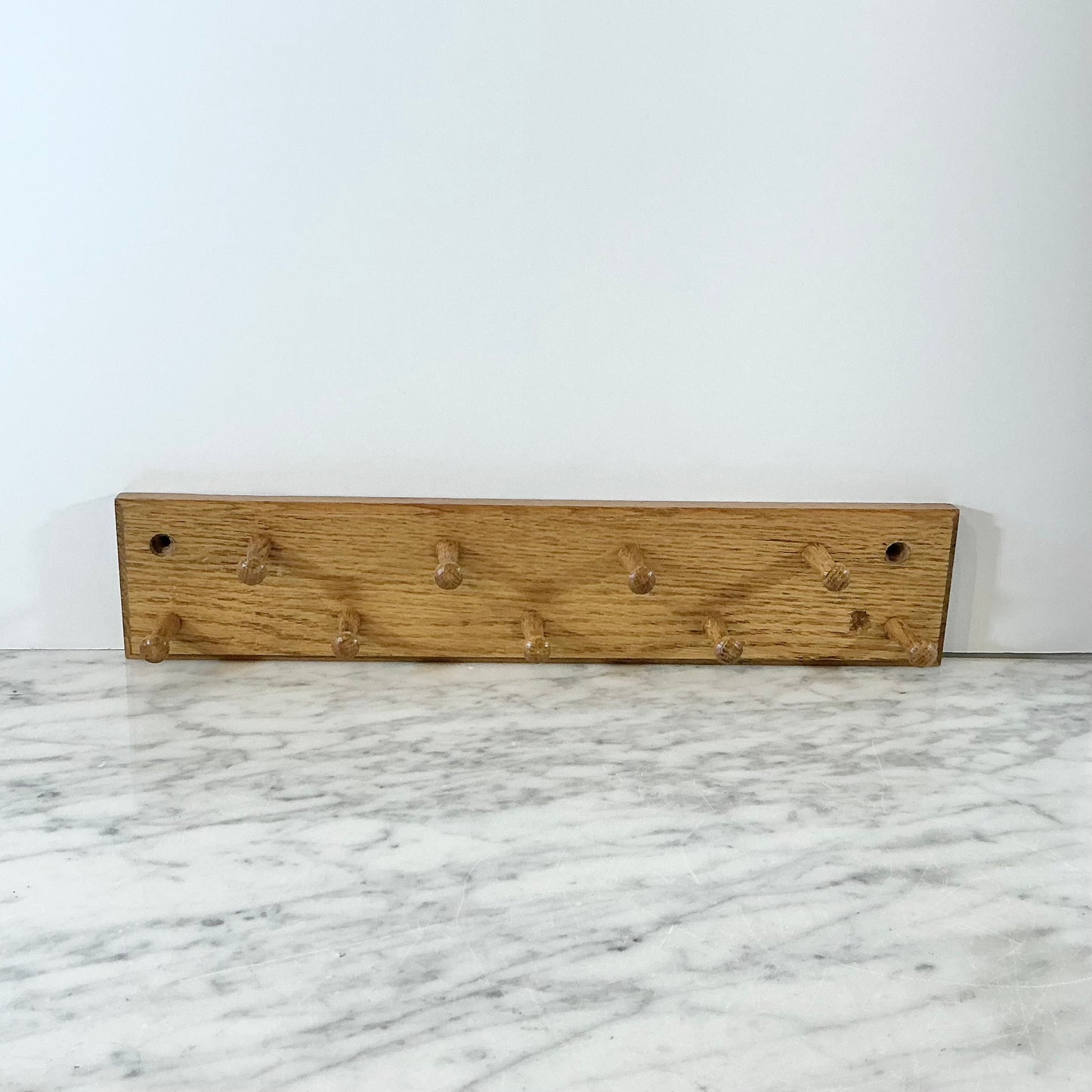 Vintage Oak Peg Rack