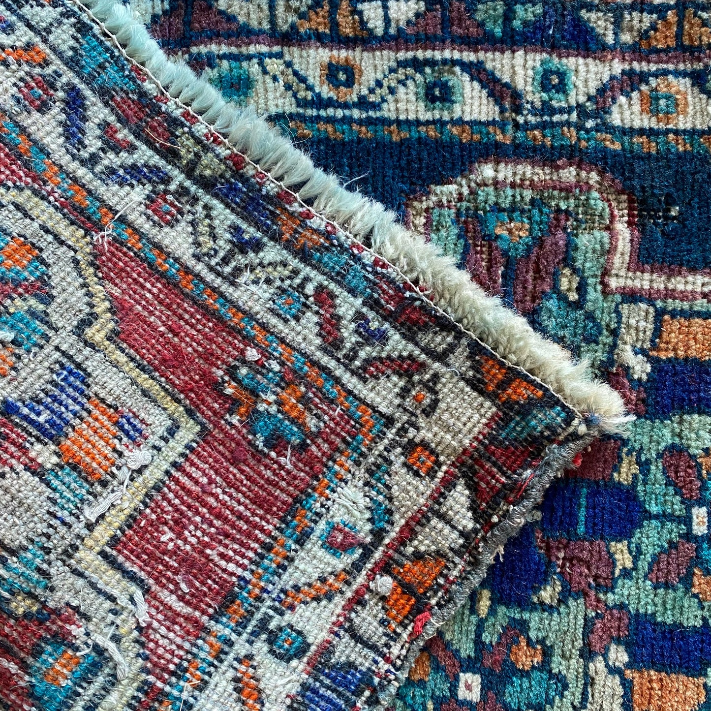 Vintage Hand-knotted Mini Rug (1’7” x 3’3”)
