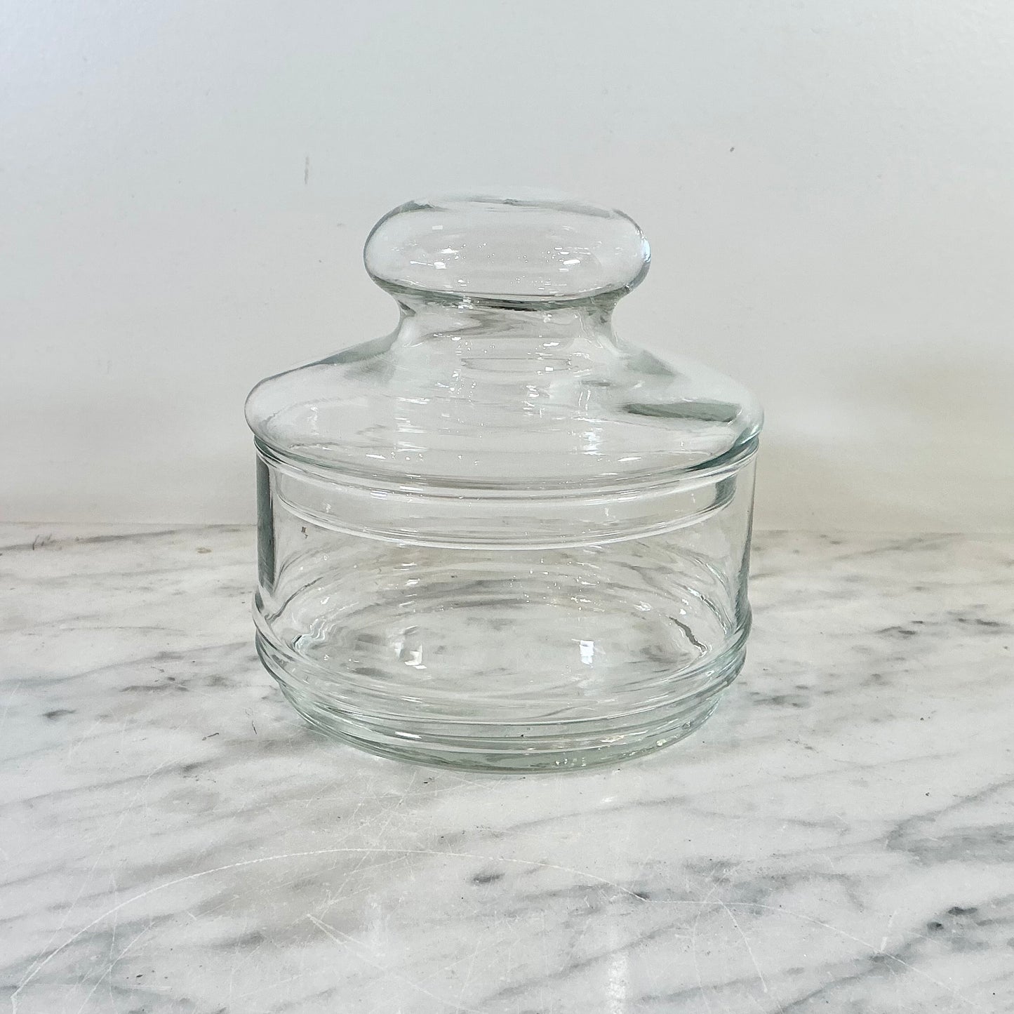 Vintage Glass Container with Lid