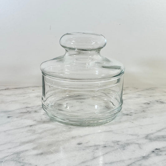 Vintage Glass Container with Lid