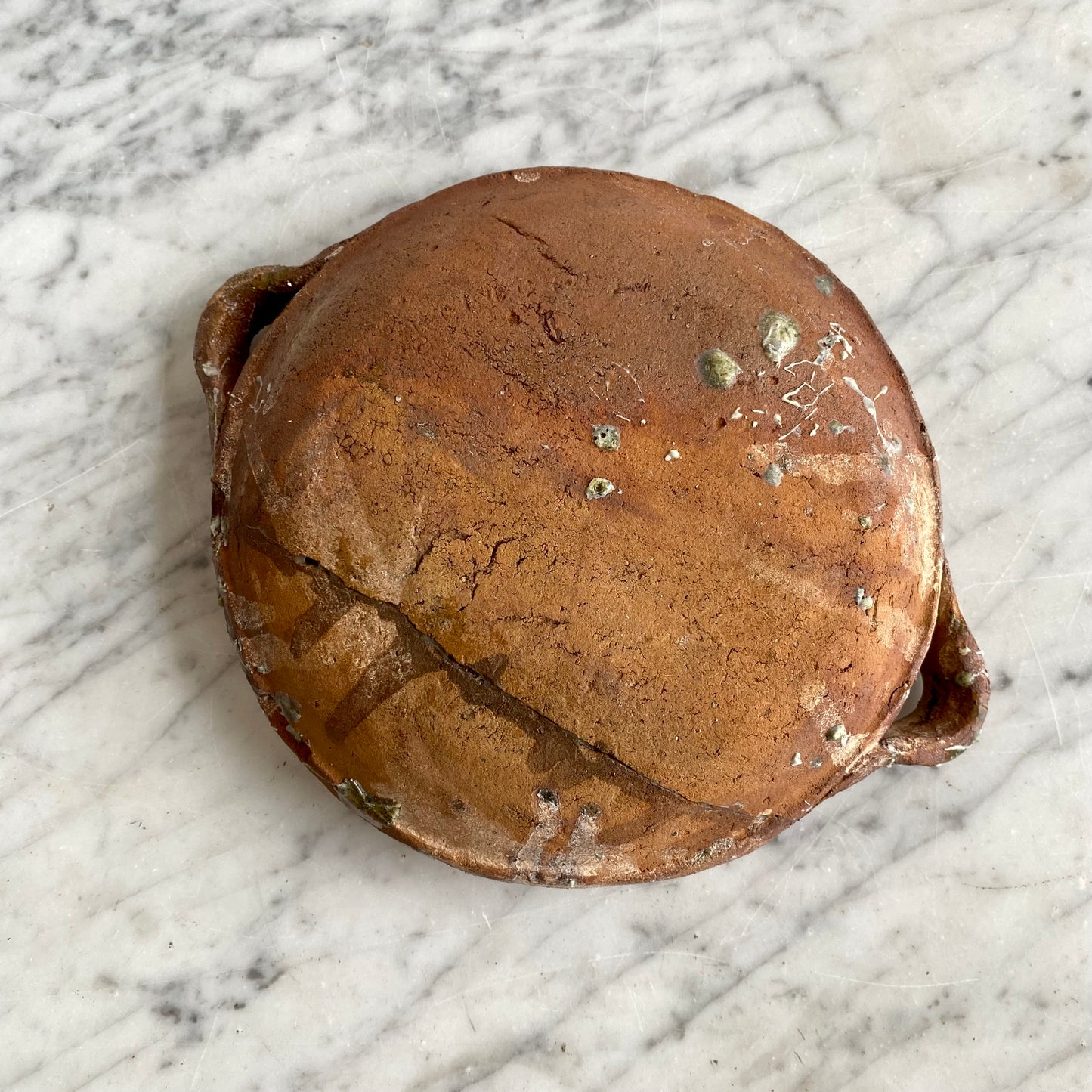 Vintage Clay Bowl with Handles, Choose Size
