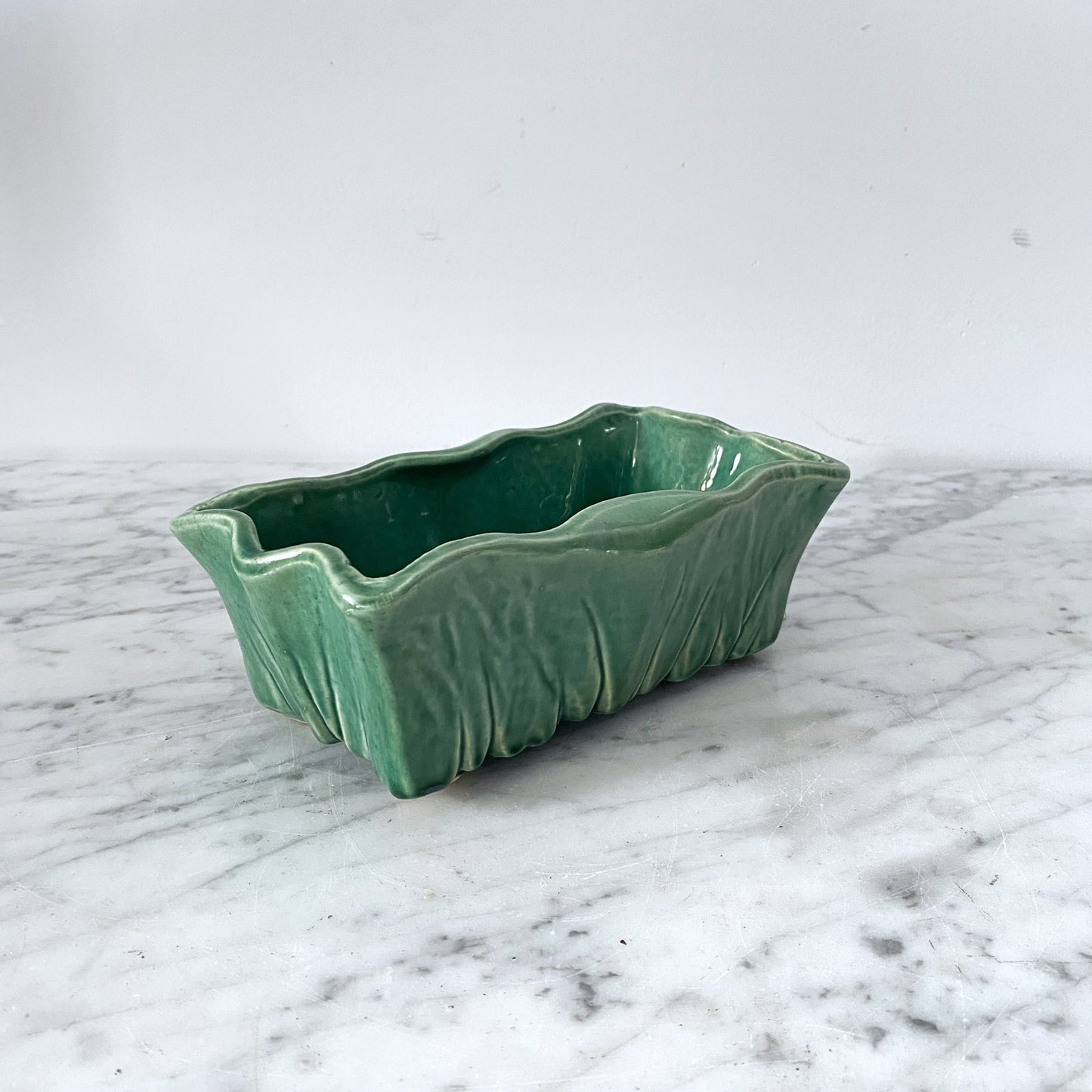 Vintage Green Ceramic Planter by McCoy