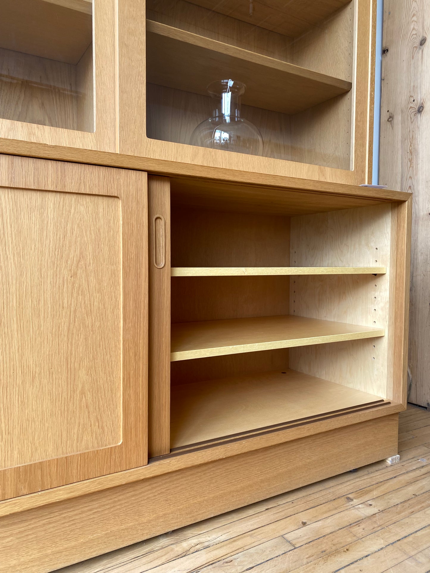 XL Vintage Danish Oak Storage Cabinet / Hutch