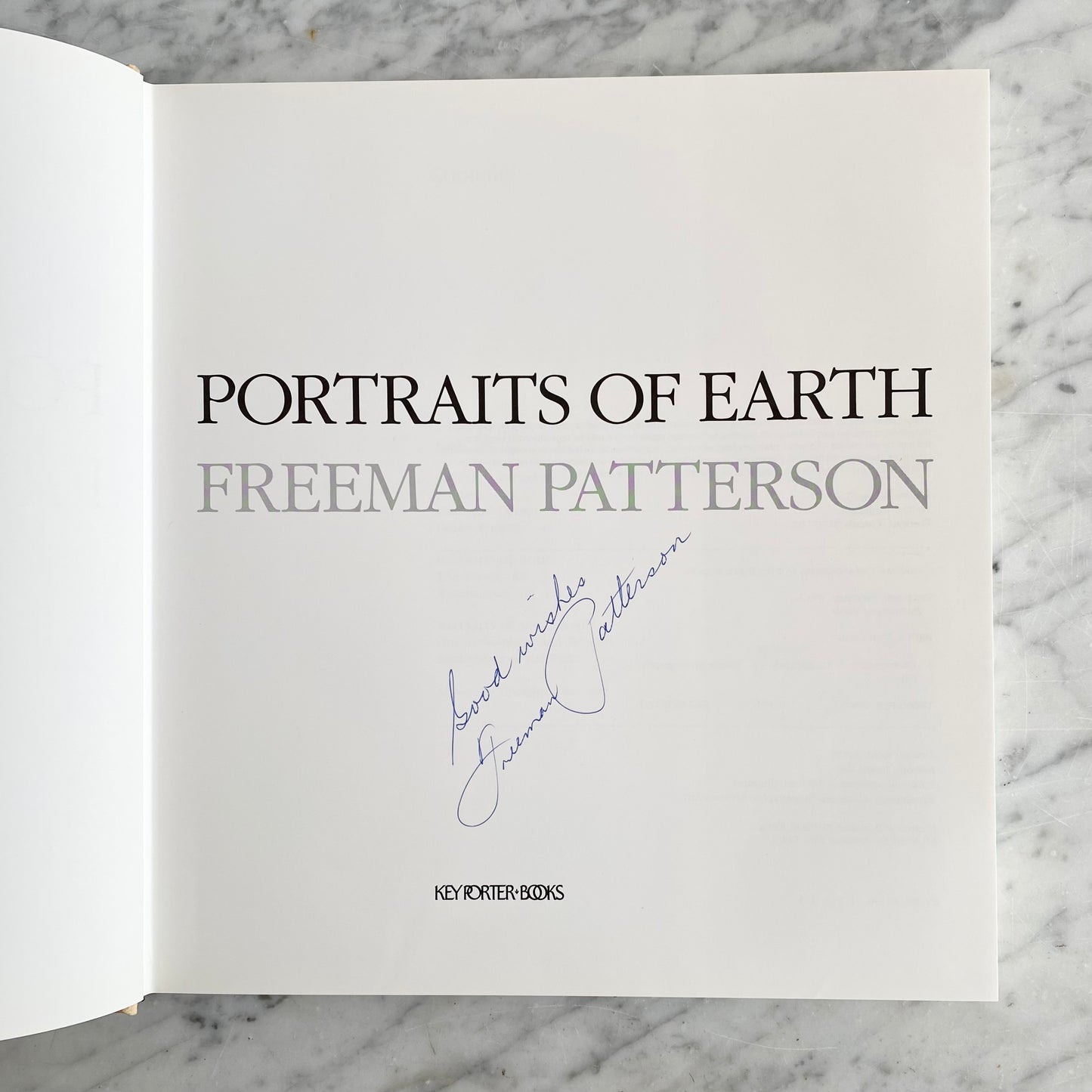 Book: Portraits of Earth, Signed (1987)
