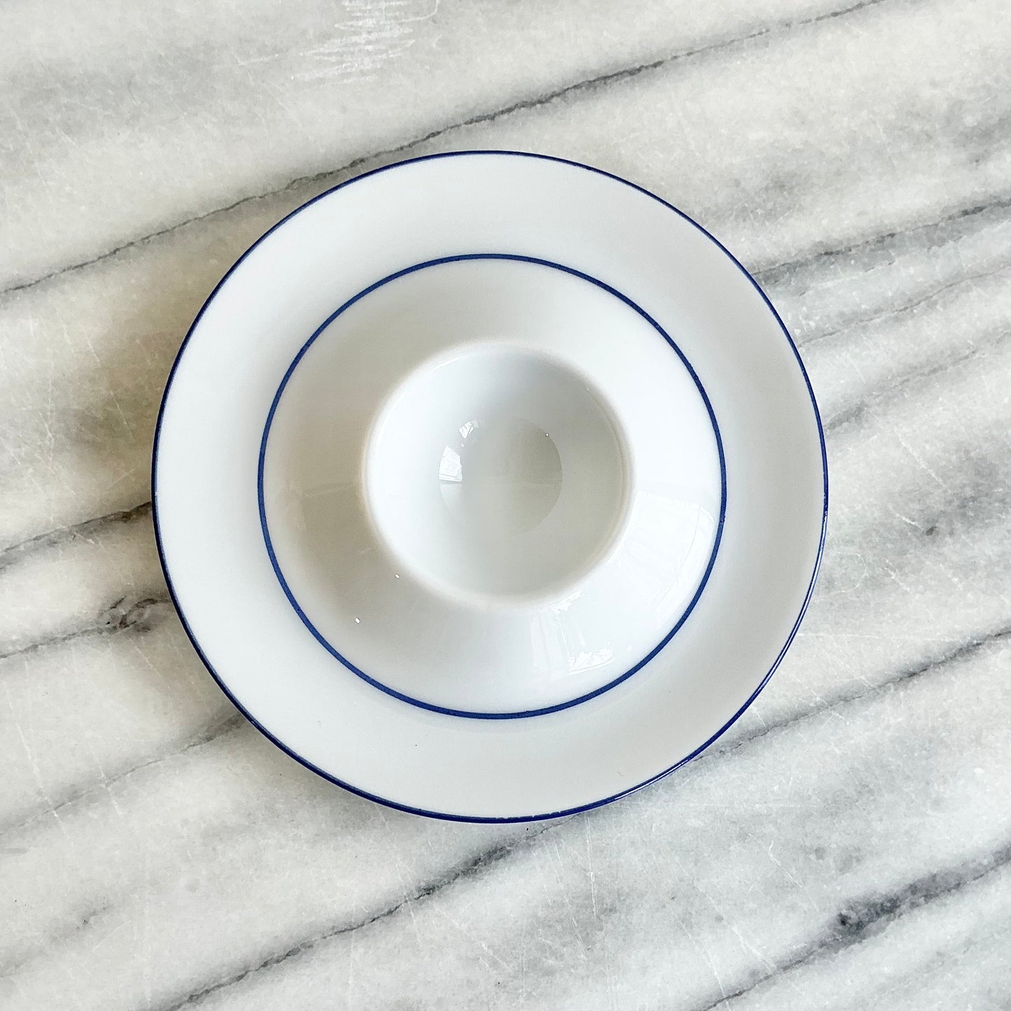 Vintage Blue + White Bavarian Egg Cup