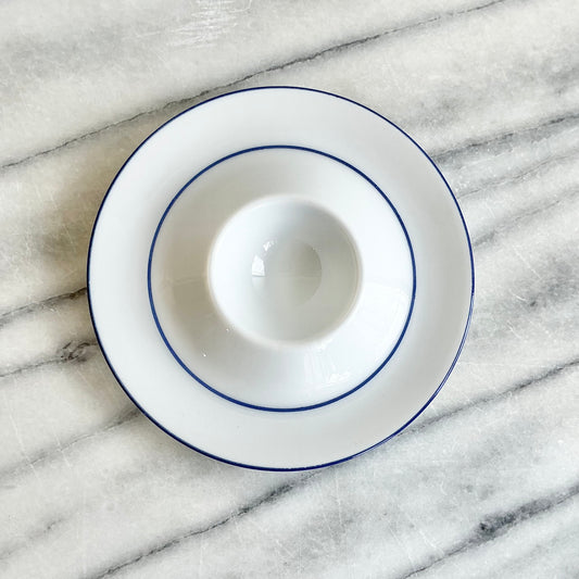 Vintage Blue + White Bavarian Egg Cup
