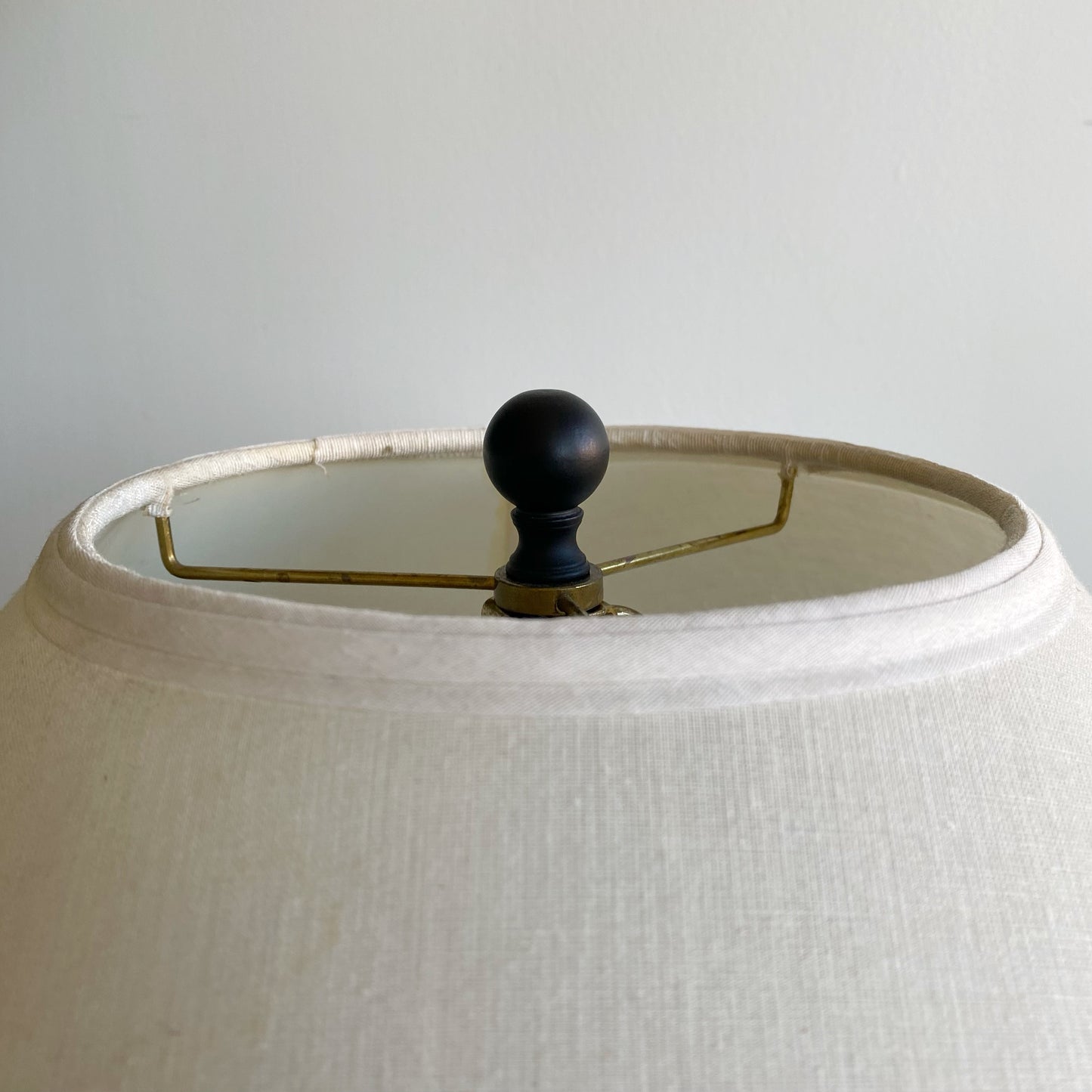 XL Vintage Black Ceramic Lamp With Shade