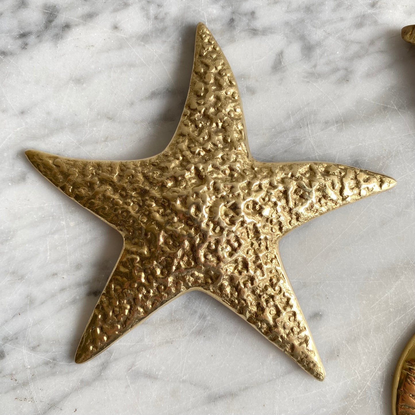 Trio of Vintage Brass Seashells