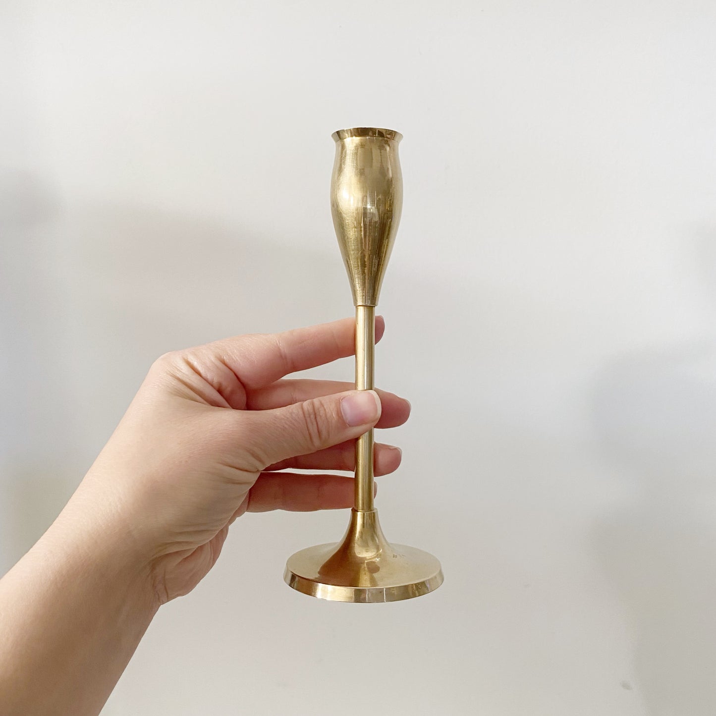 Trio of Vintage Brass Candlestick Holders