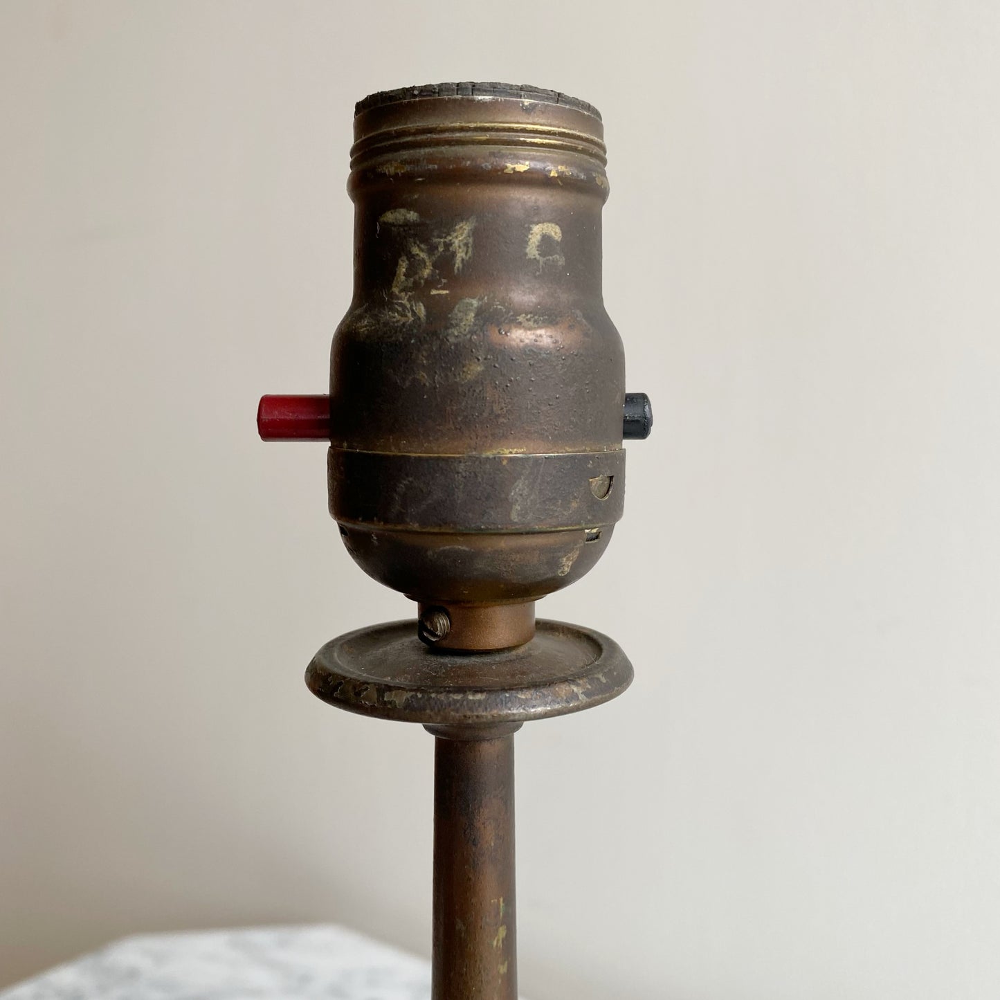 Antique Cast Bronze Table Lamp