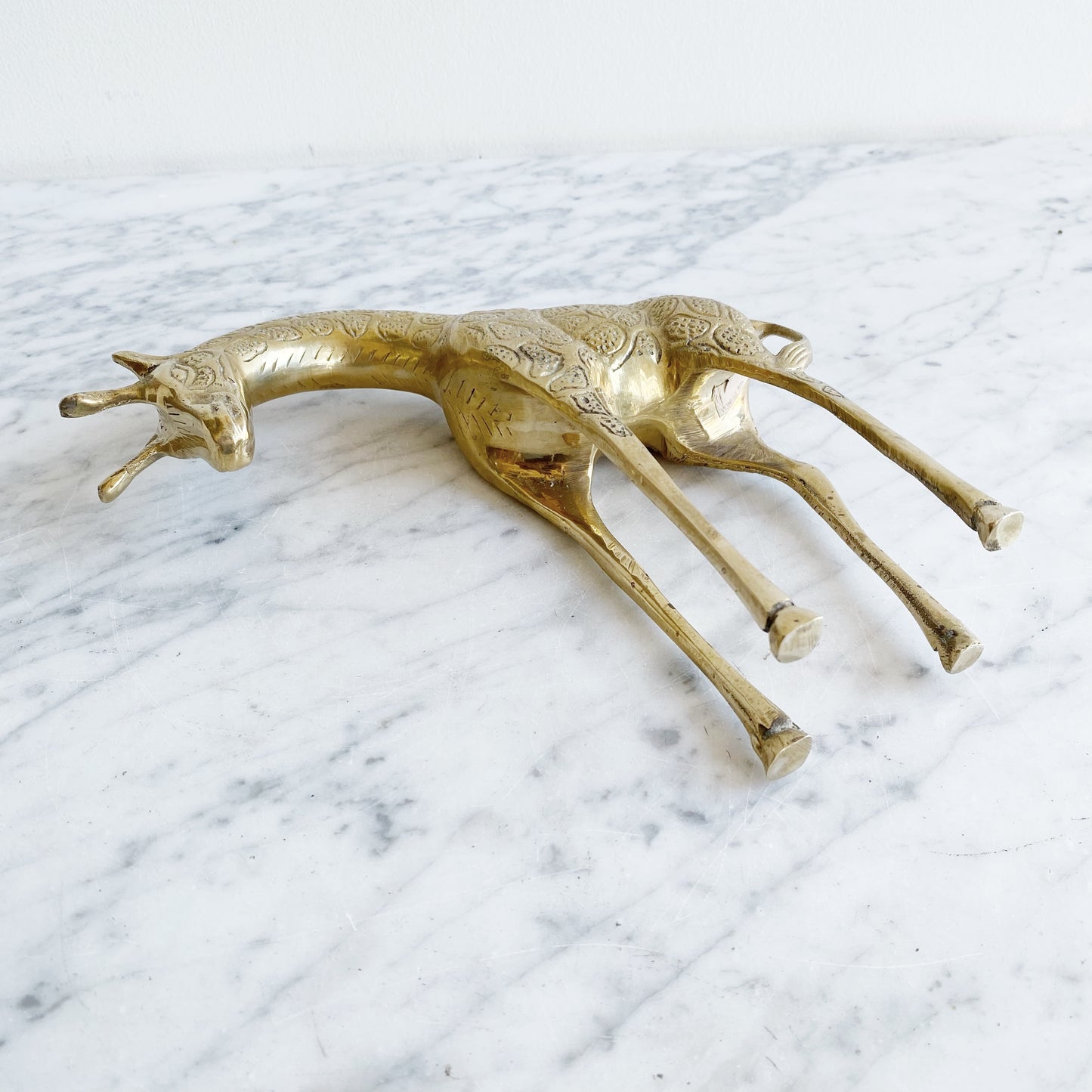 Vintage Brass Giraffe, 8.5”