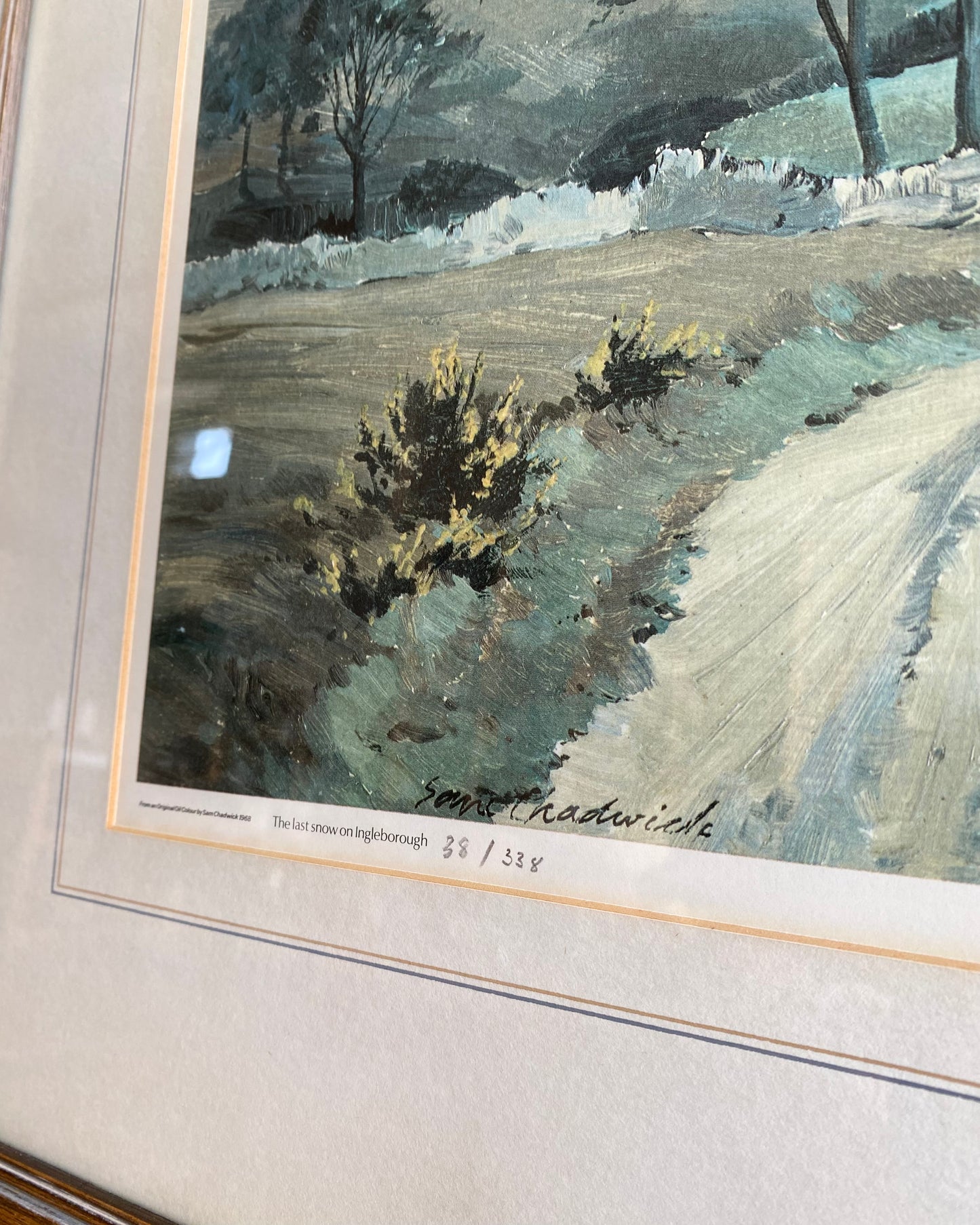 Vintage Framed Landscape Art Print by Sam Chadwick