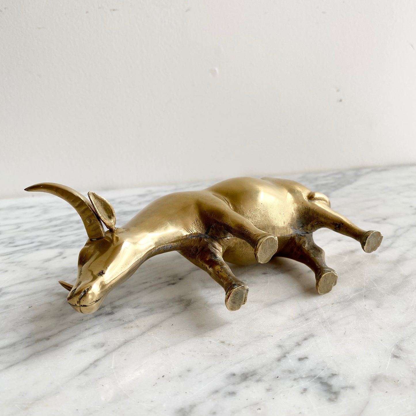 Vintage Brass Bull, 6.75"