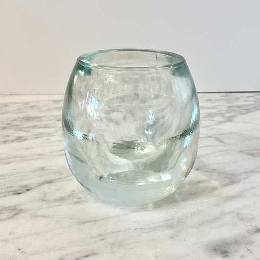 Vintage Chunky Glass Votive Holder