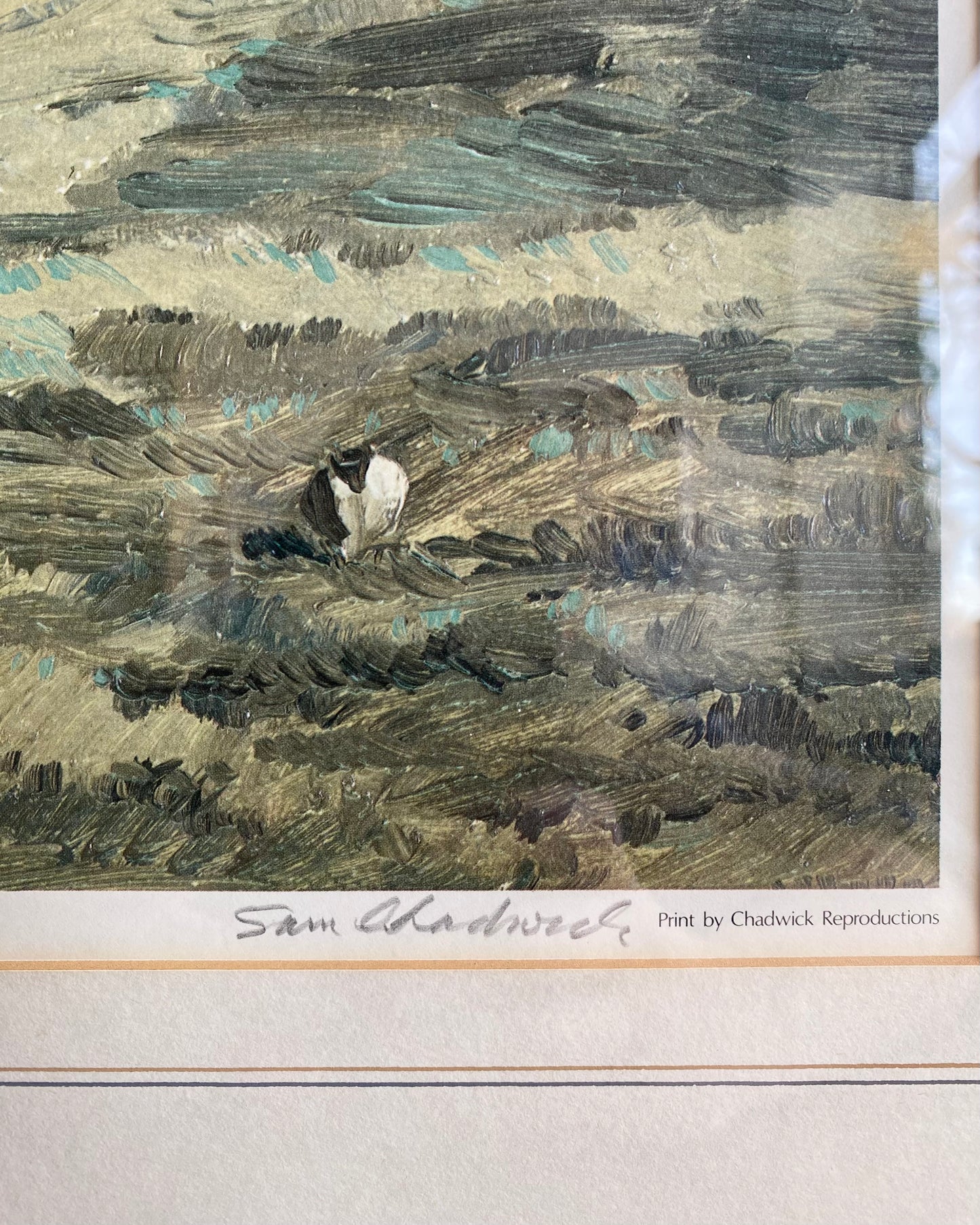 Vintage Framed Landscape Art Print by Sam Chadwick