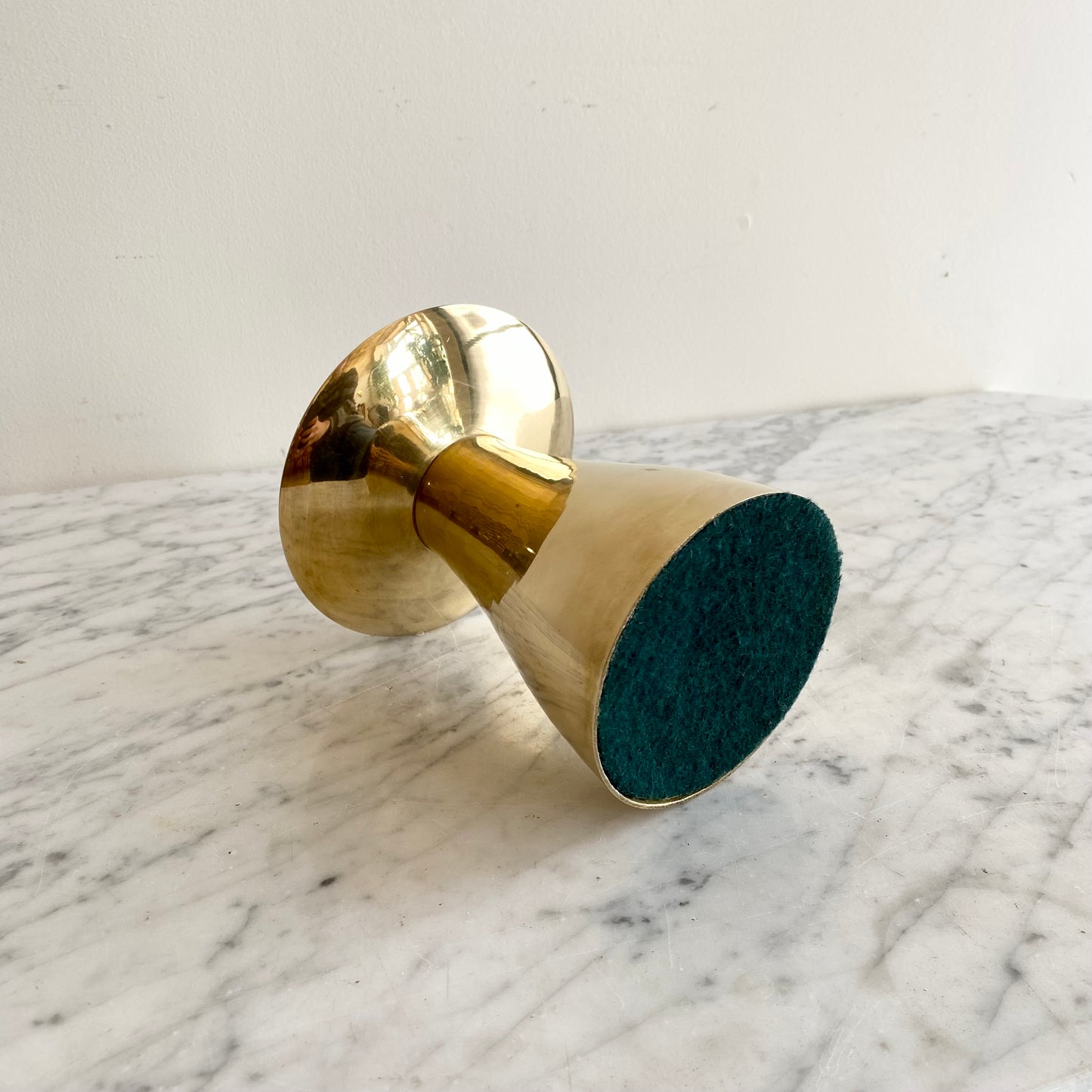 XL Vintage Brass Pillar Candle Stand