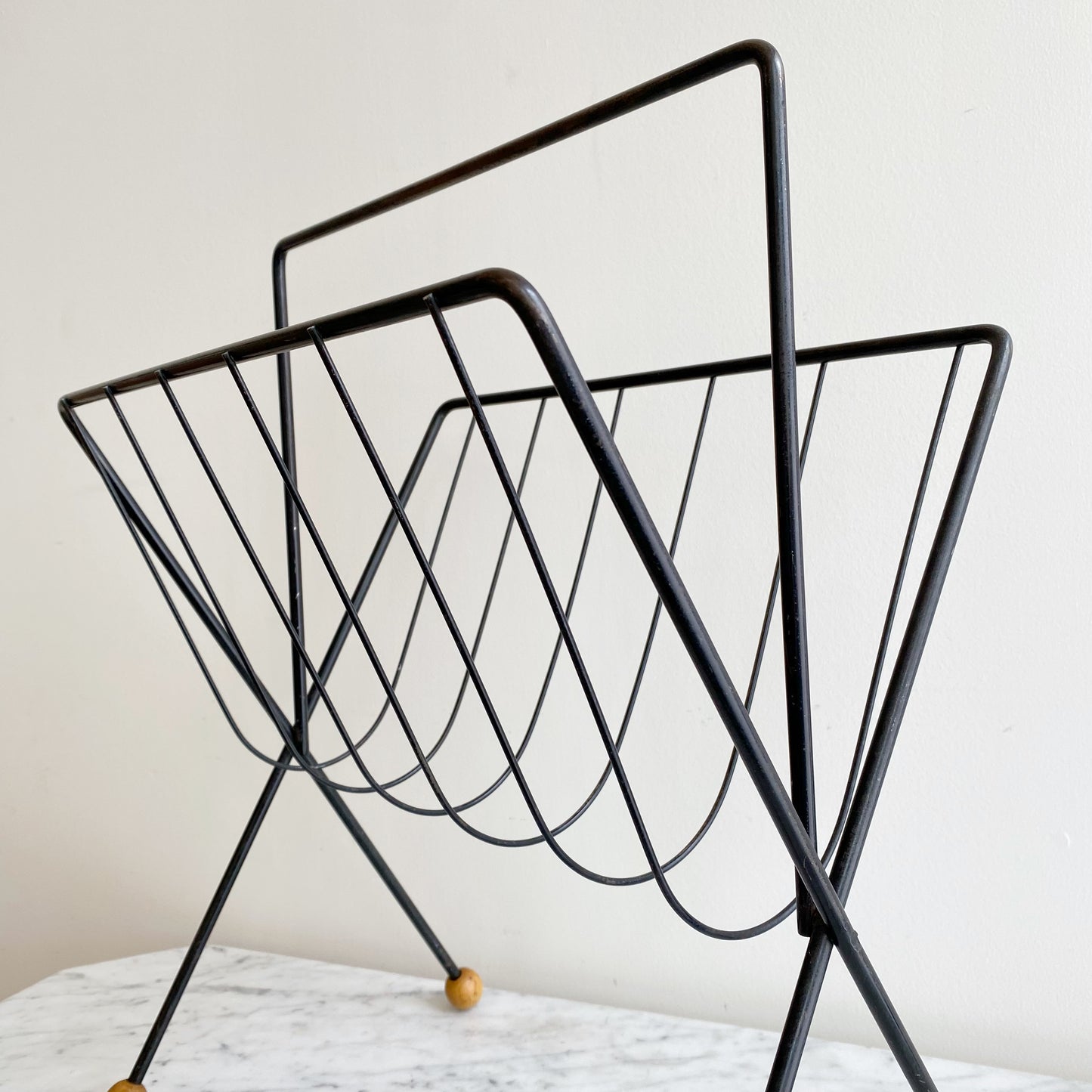 Vintage MCM Atomic Magazine Holder