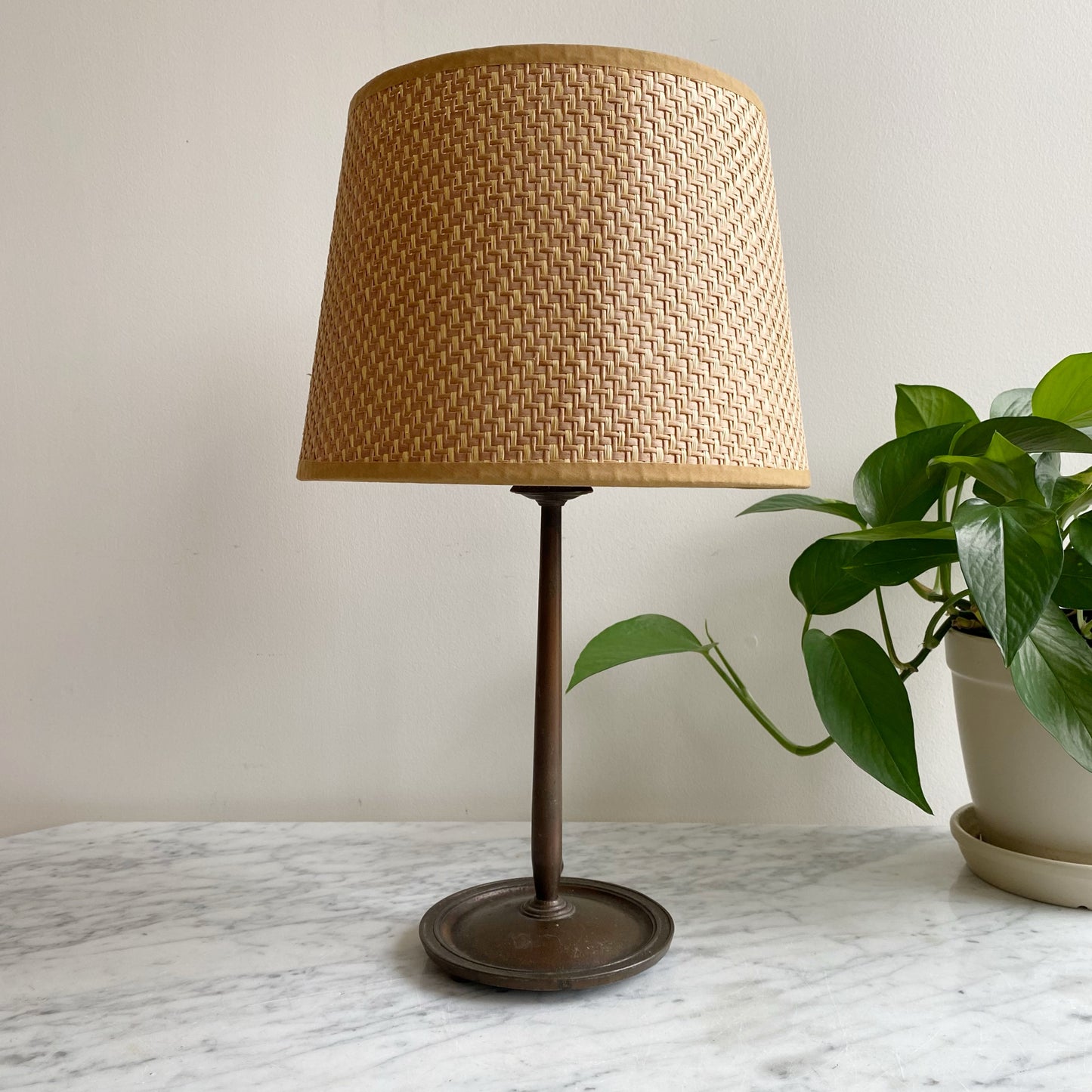 Antique Cast Bronze Table Lamp