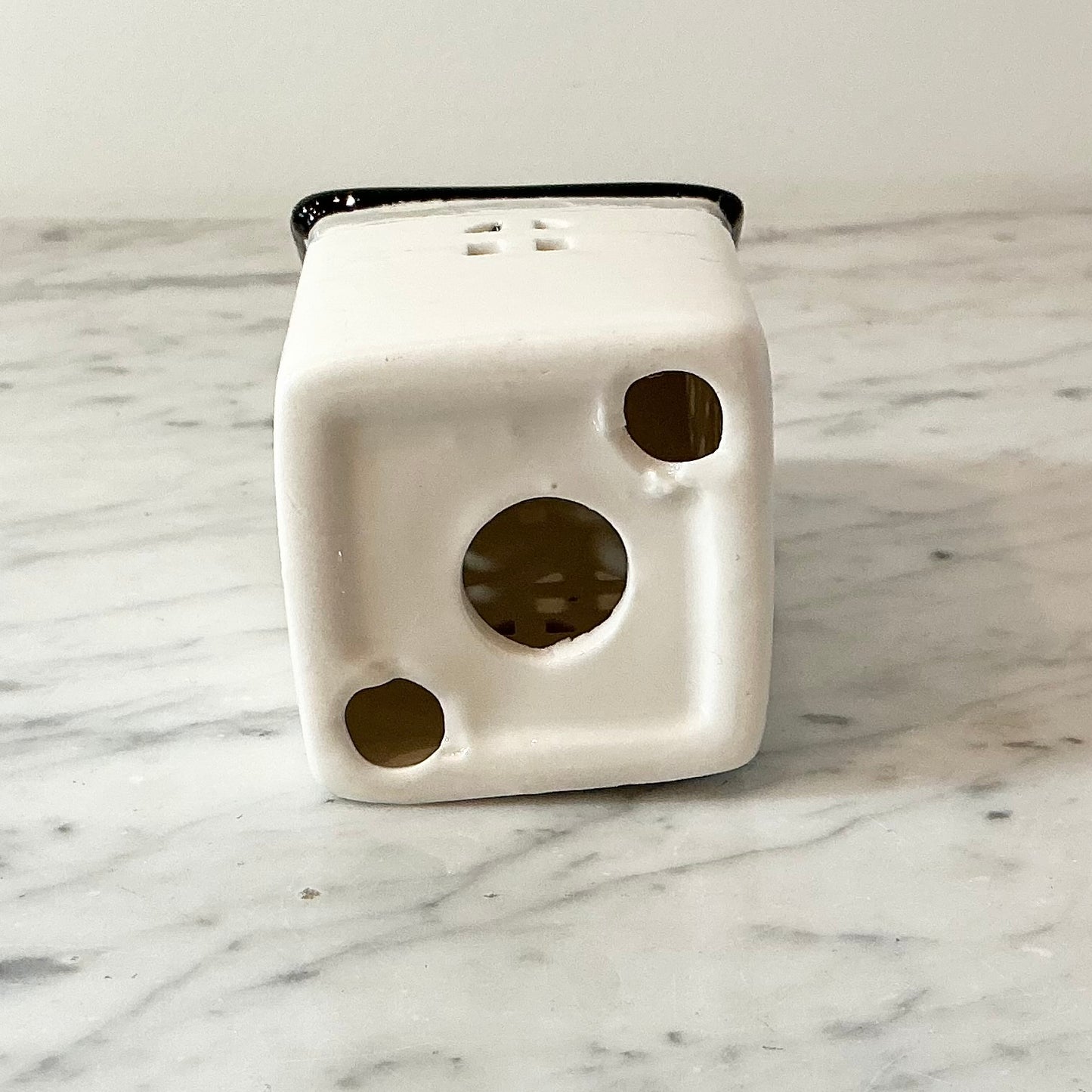Vintage Black + White Ceramic House