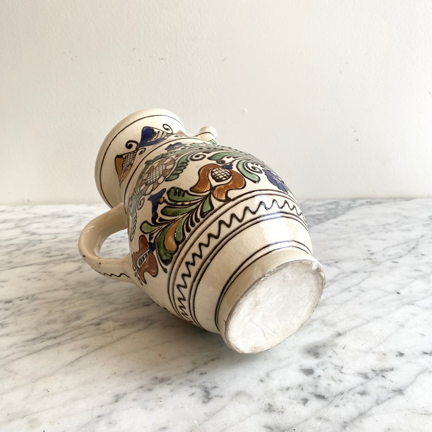 Vintage Hungarian Water Pitcher, 8.75"