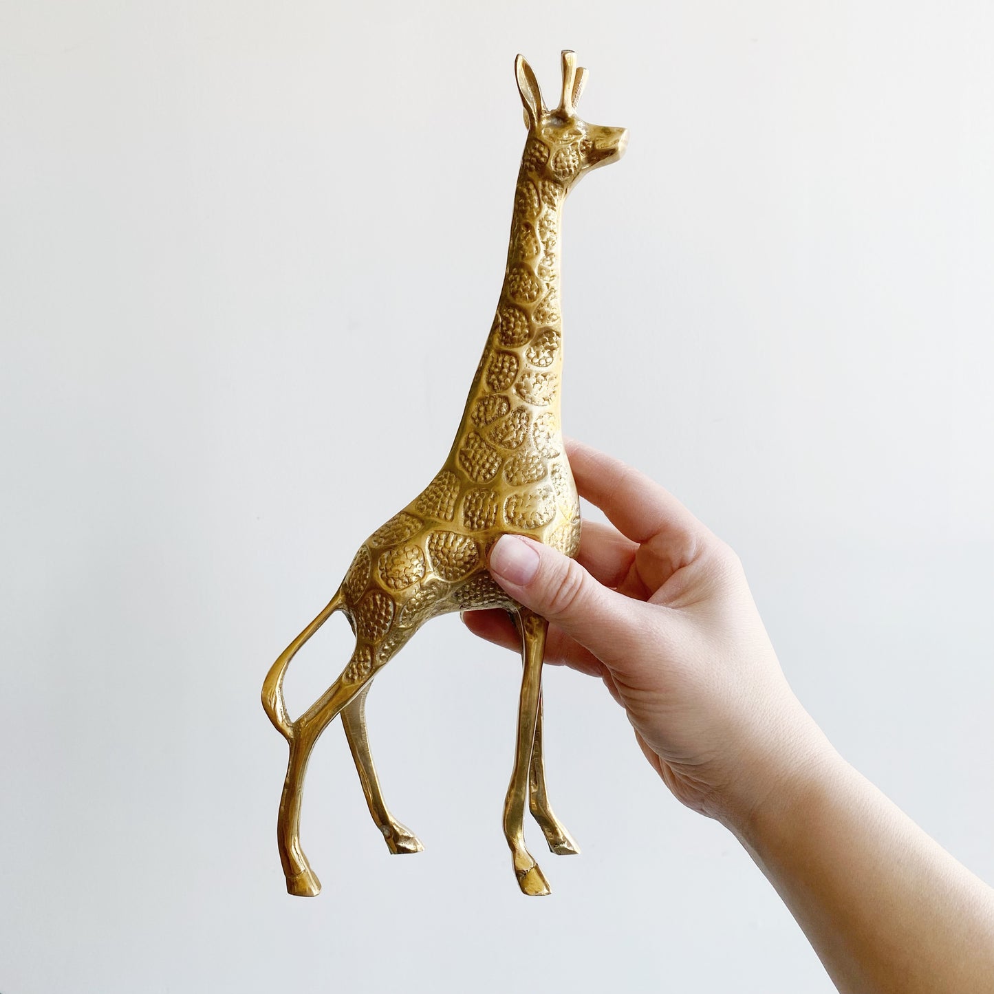 Vintage Brass Giraffe, 11”