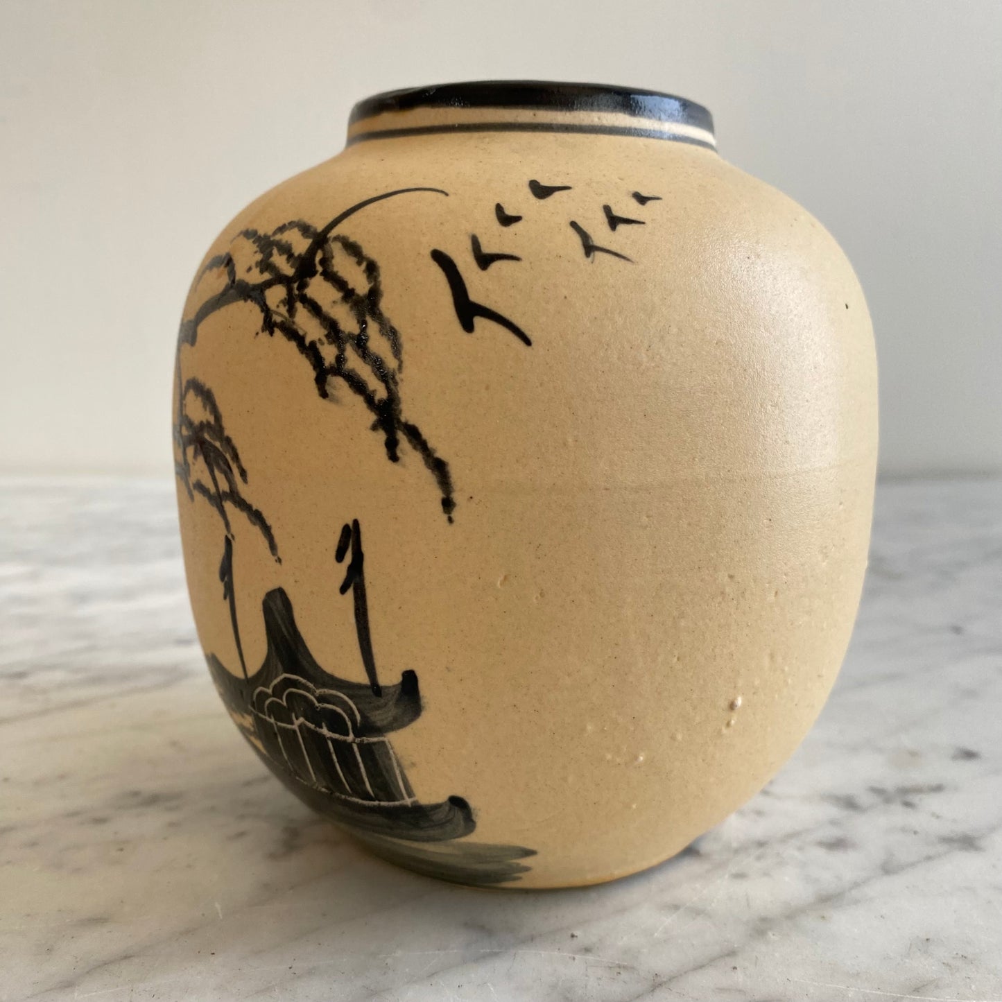 Vintage Japanese Pottery Vase