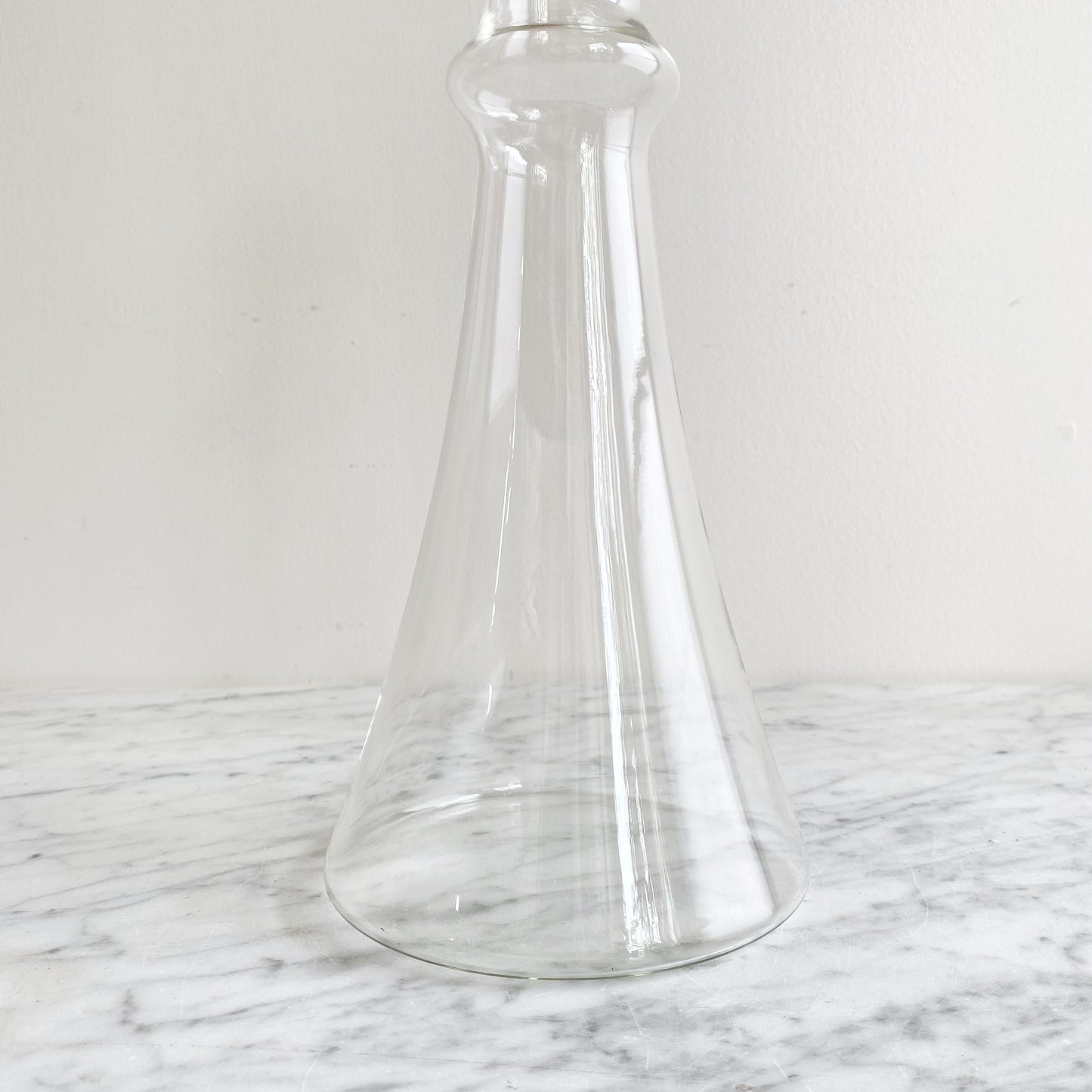 Vintage Danish Glass Decanter with Teak Stopper