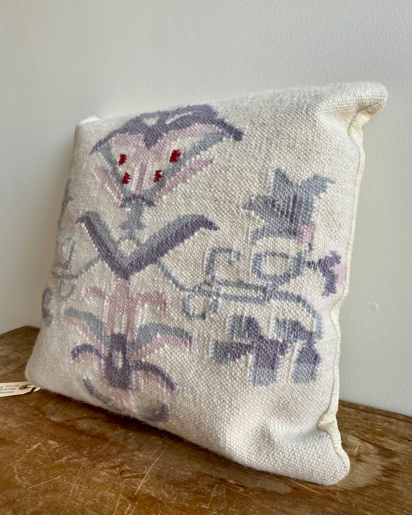 Vintage Handwoven Accent Pillow