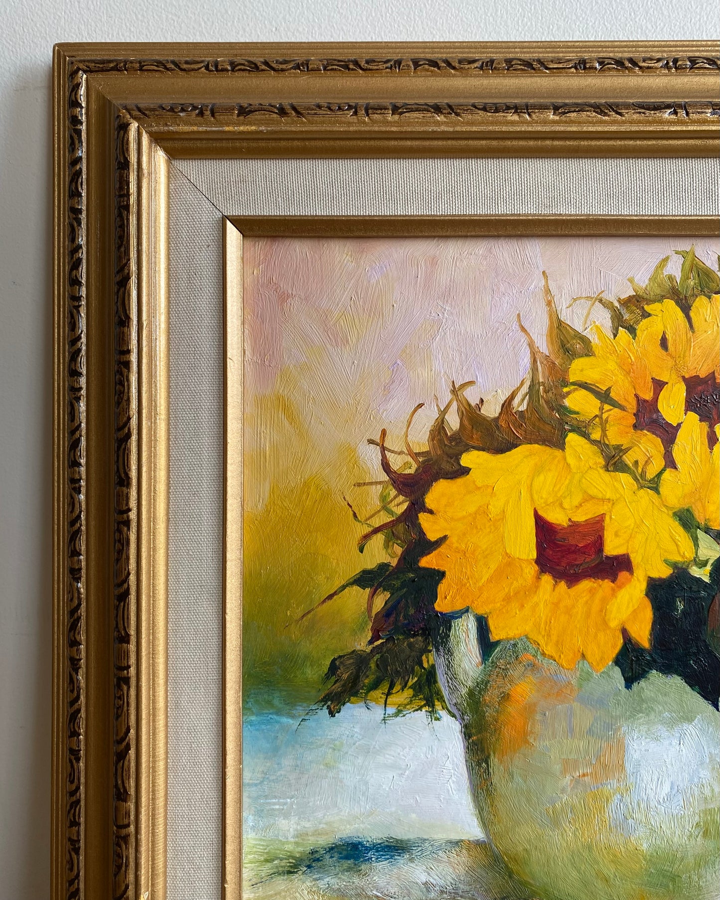 "SUNFLOWERS" Original Still Life Oil Painting