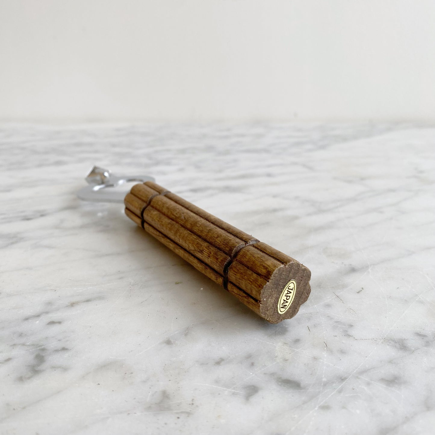 Bottle Opener with Reeded Wood Handle, Japan