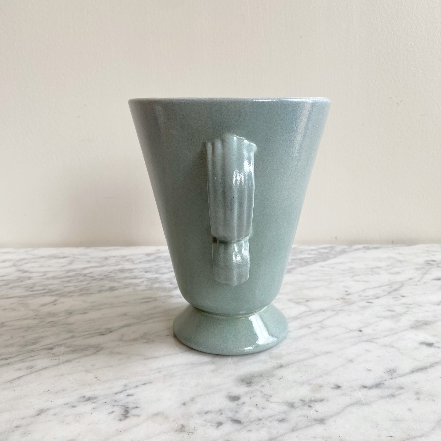 Vintage Ceramic Vase with Double Loop Handles