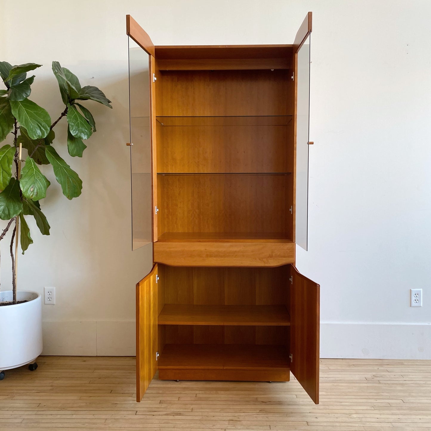 Contemporary Found Teak Display Cabinet / Hutch