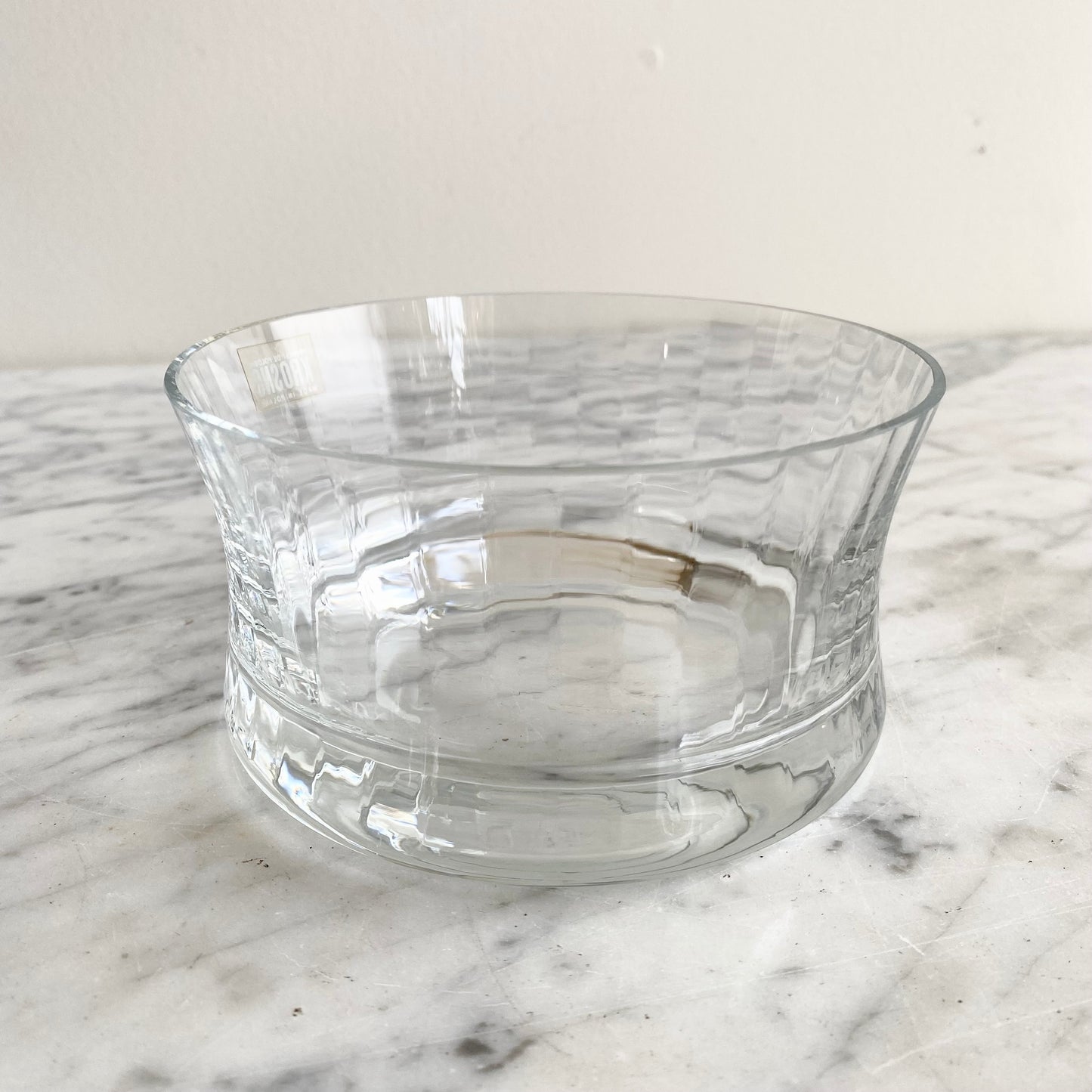 Vintage Ripple Glass Bowl, Poland
