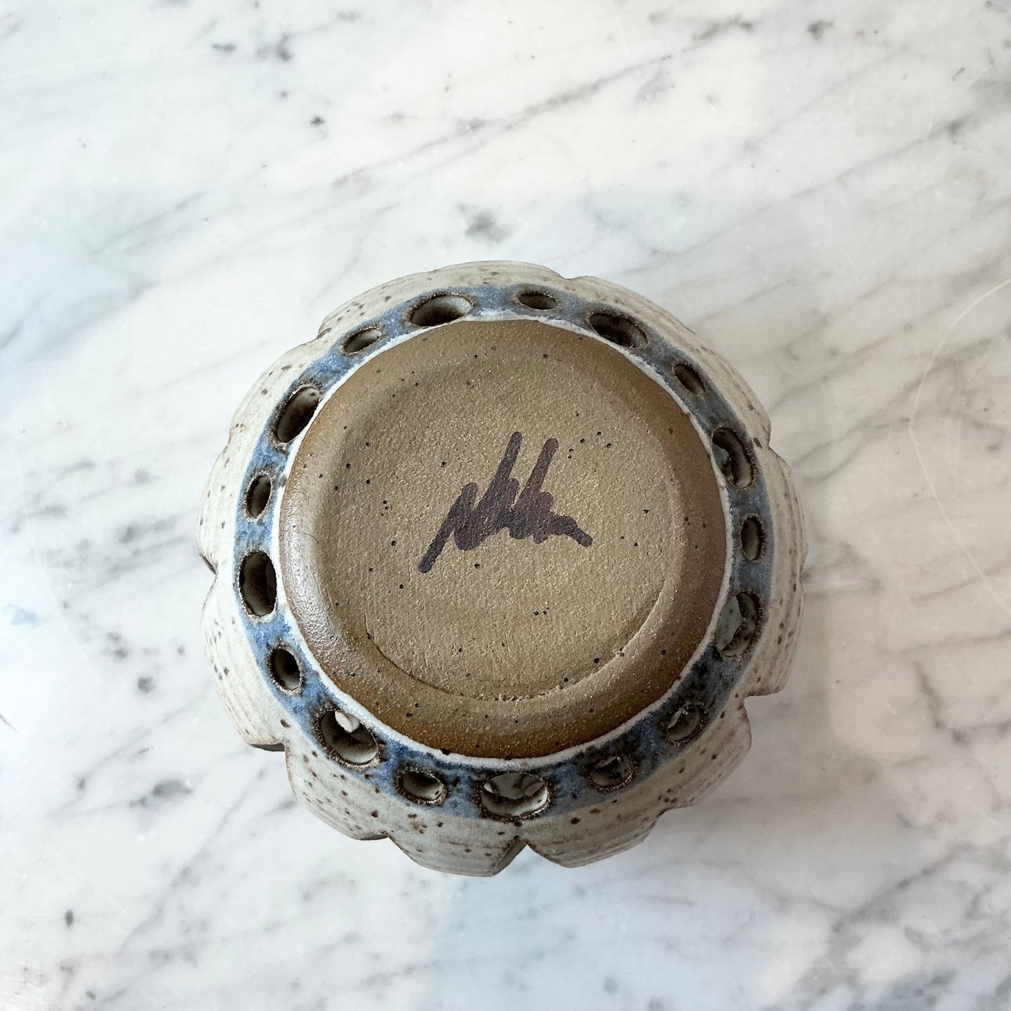 Vintage Stoneware Candle Lantern