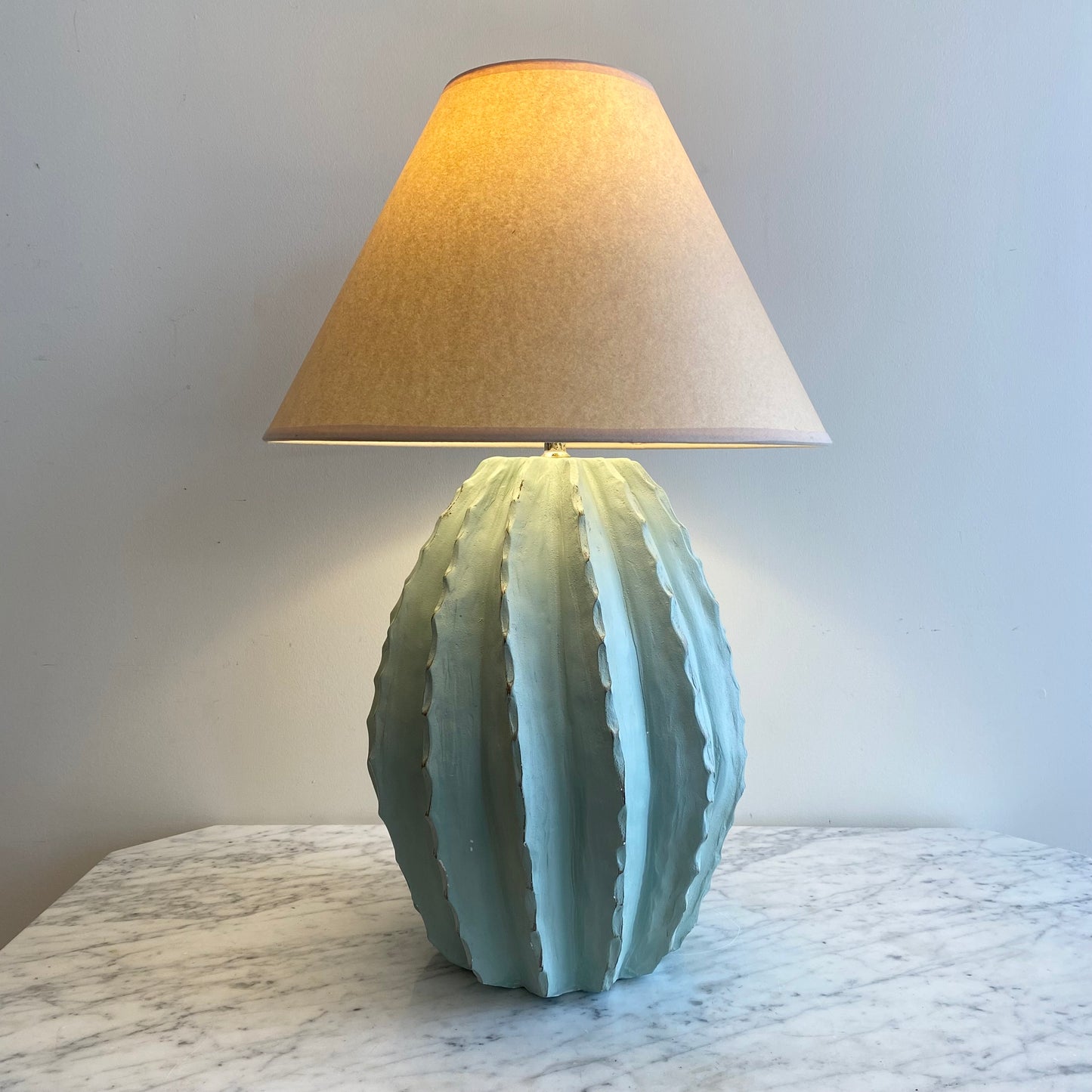 Vintage Cactus Lamp with Shade
