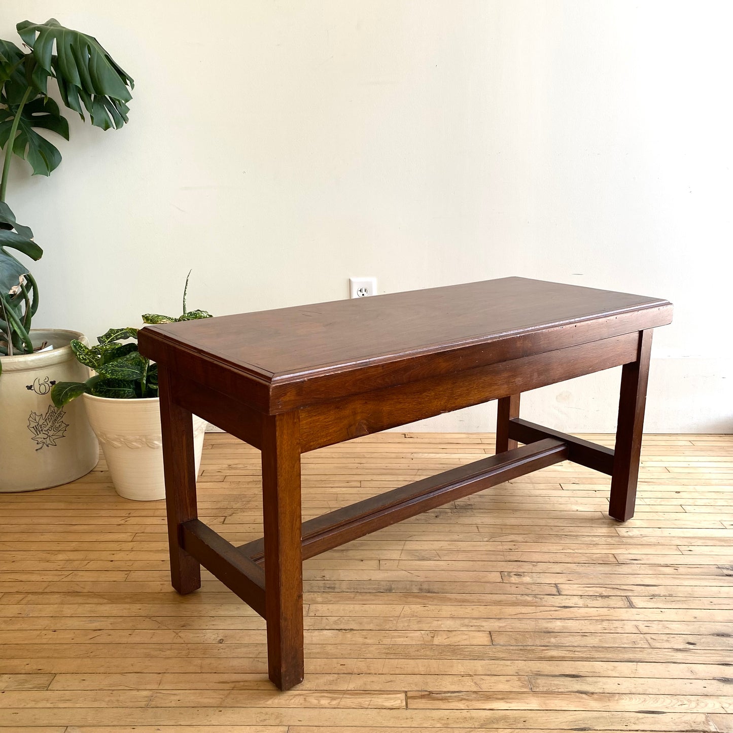 Vintage Solid Wood Flip-top Bench