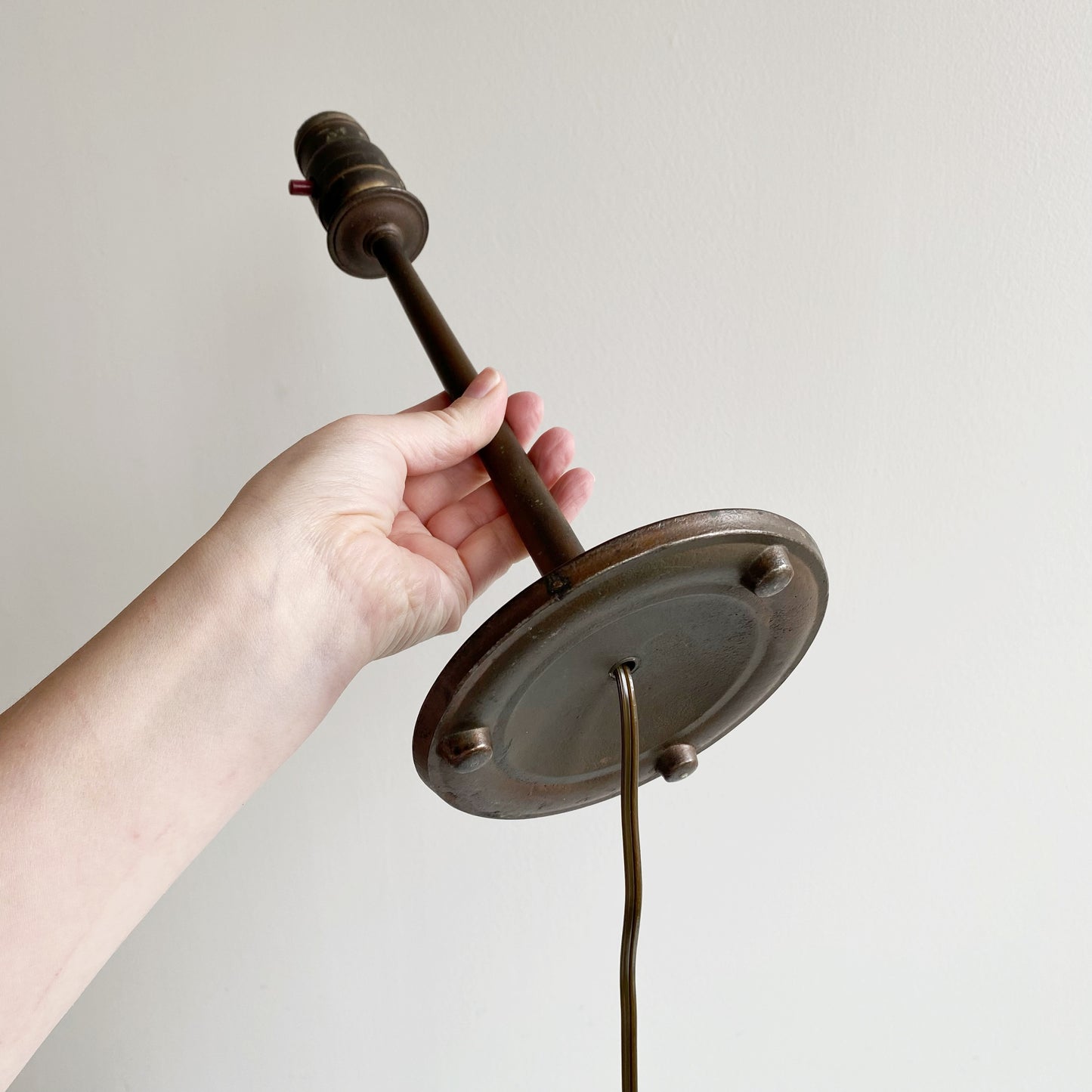 Antique Cast Bronze Table Lamp