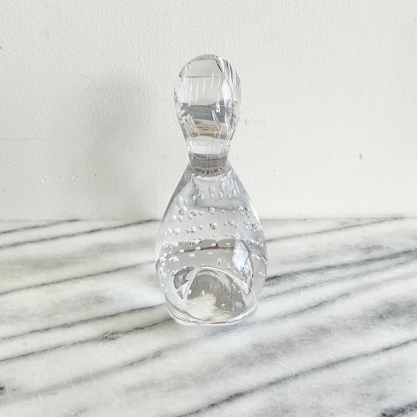 Vintage Bubble Glass Duck, 6"